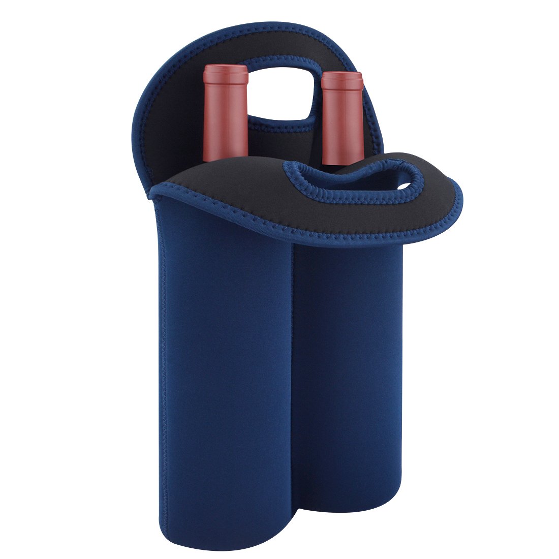 Linkidea Insulated Wine Carrier & Cooler Bag - Leakproof Wine Tote for Picnic, Beach, Camping & Travel - Portable 6 Bottle Wine Cooler with Shoulder Strap