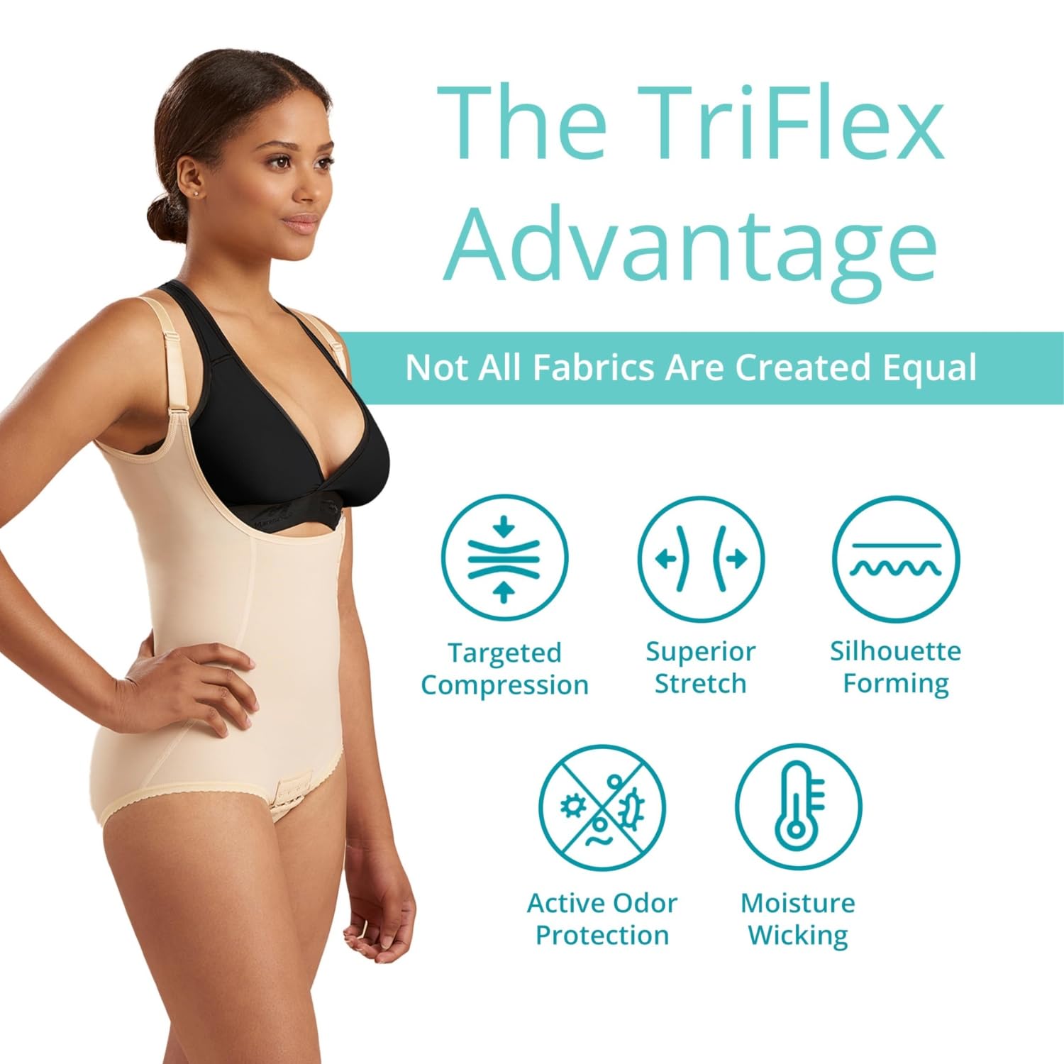 MARENA SFBHA2 Post-Surgical Shapewear for Women - High Back Support Girdle, No Closure Bikini-Length - Perfect for Recovery After Surgery, C-Section & Body Contouring