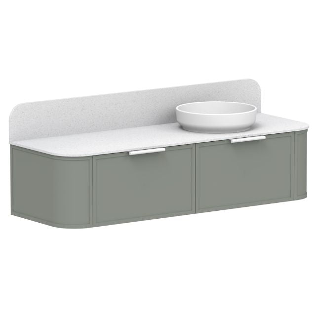 ADP Flo Wall Mounted Bathroom Vanity - Modern Floating Vanity with Sink for Small Space Bathroom Remodel
