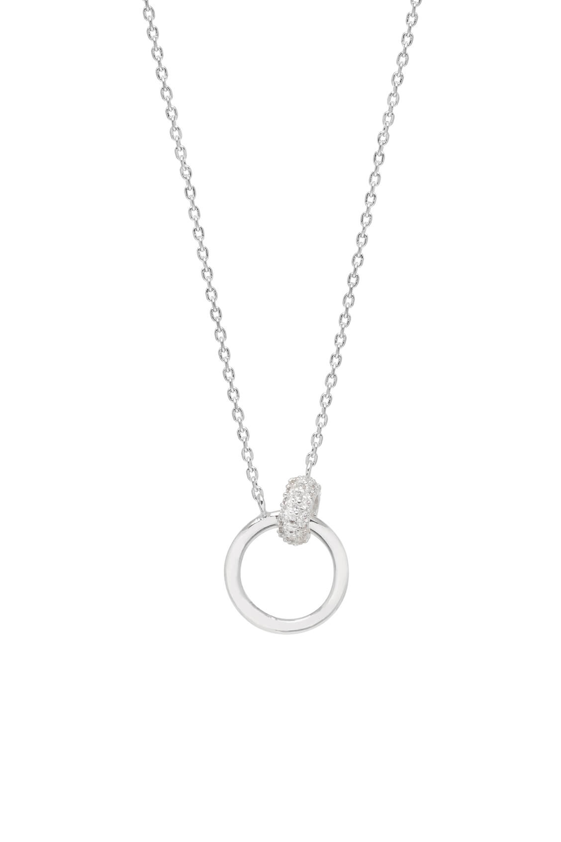 Interlinked Rings Necklace for Women - Elegant Gold & Silver Layered Chain Jewelry - Perfect for Date Night, Wedding & Everyday Wear