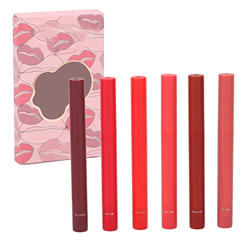 ANGGREK 6-Piece Waterproof Matte Lip Liner Set (0.04oz) with Built-in Sharpener - Long-Lasting Lip Pencil Crayon for Women | Perfect for Dating, Parties & Everyday Makeup Looks