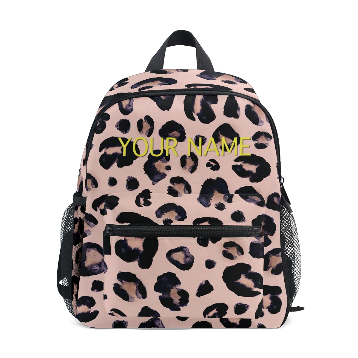 ODAWA Custom Personalized Preschool Backpack with Name Embroidery - Leopard Print School Bag for Kids | Perfect for Kindergarten, Daycare & Travel