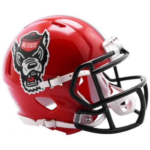 North Carolina State Wolfpack NCAA Mini Speed Football Helmet - 2018 Red Tuffy Replica - Collectible Display Piece for Fans, Sports Memorabilia, and Game Room Decor