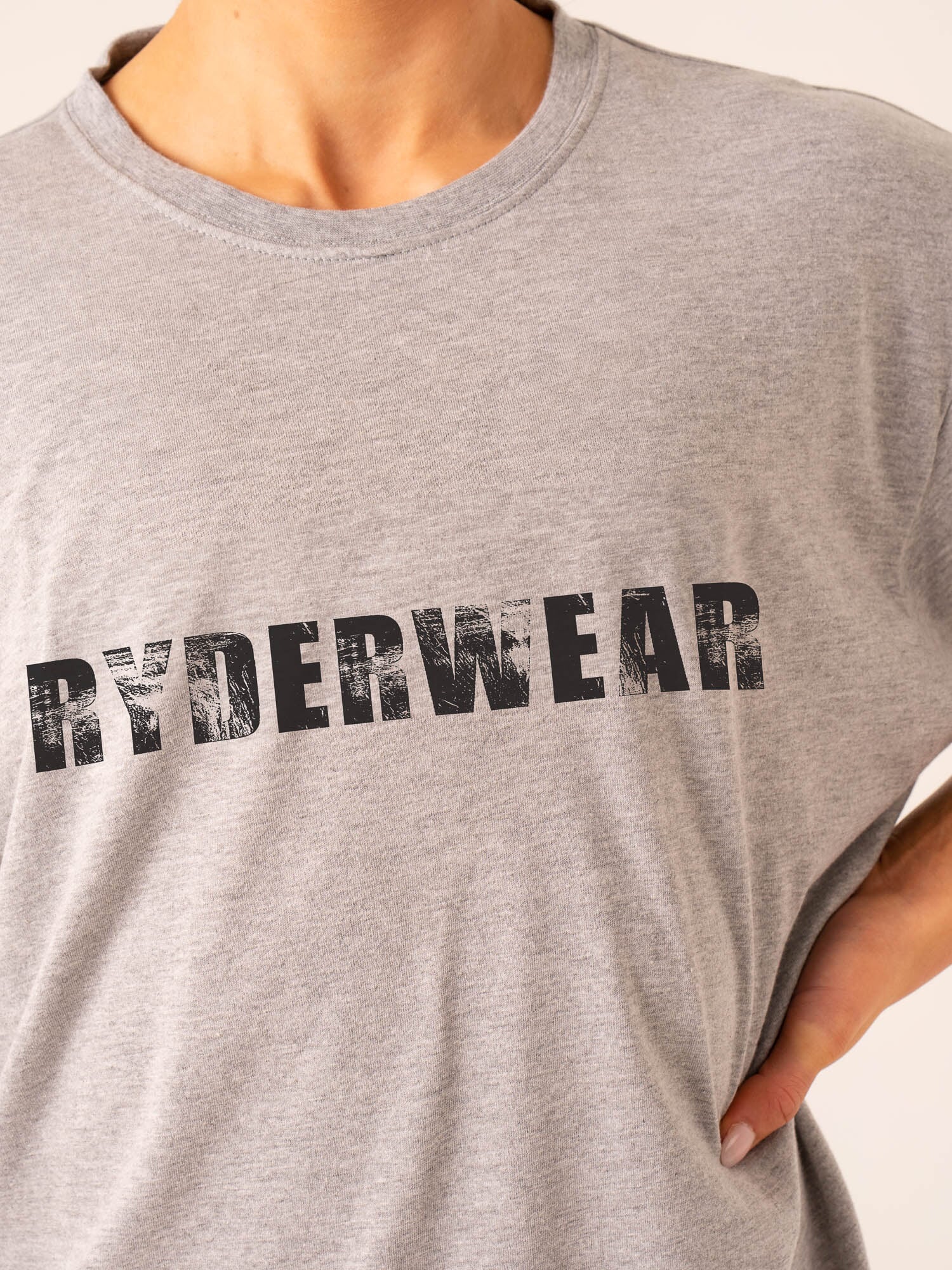 Men's Workout Training T-Shirt - Grey Marl - Moisture Wicking & Breathable for Gym, Running & Fitness