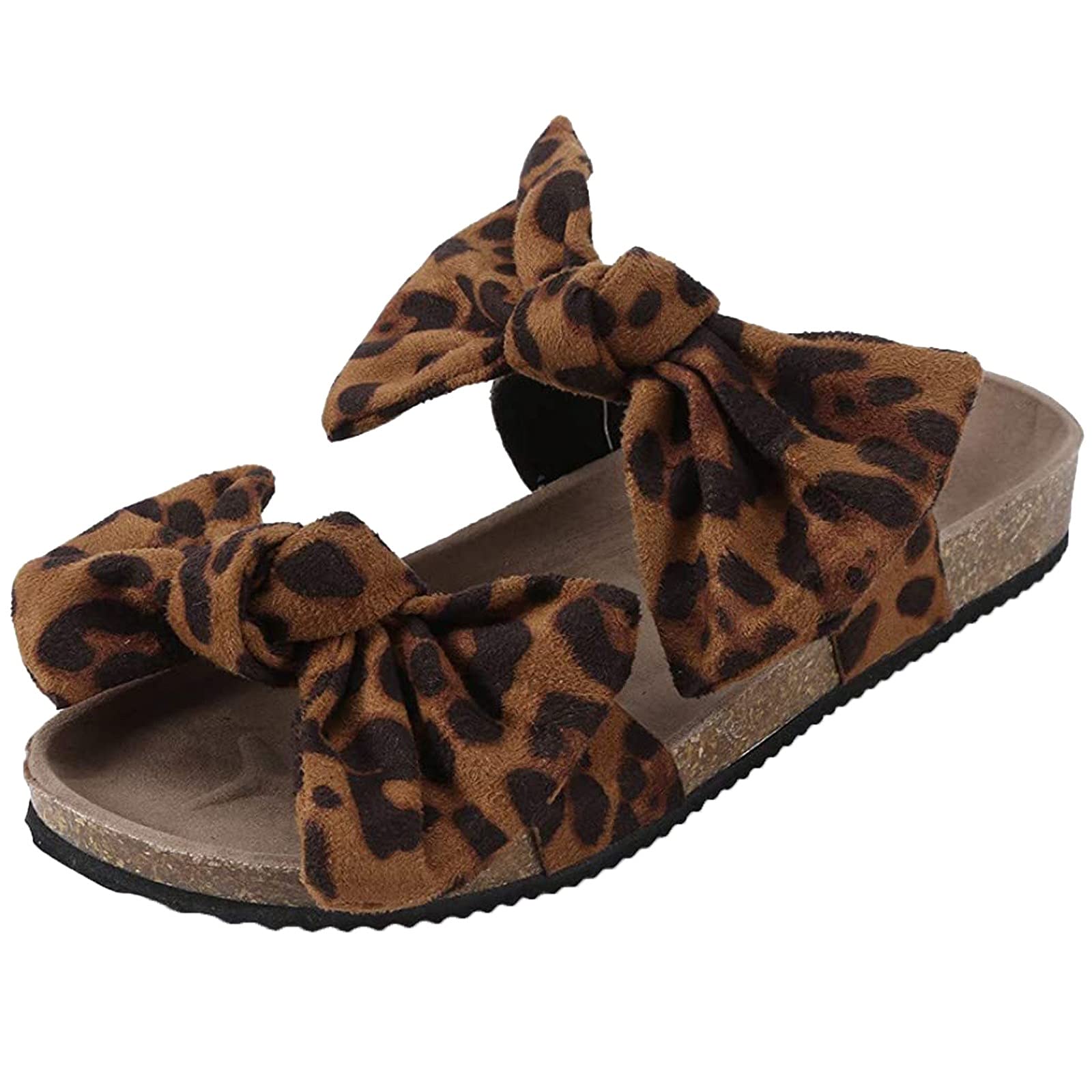 Women's Casual Sandals - Comfortable Open-Toe Flip Flops with Bow Design for Beach, Pool & Summer Outfits | Lightweight Flat Sandals for Walking, Travel & Vacation