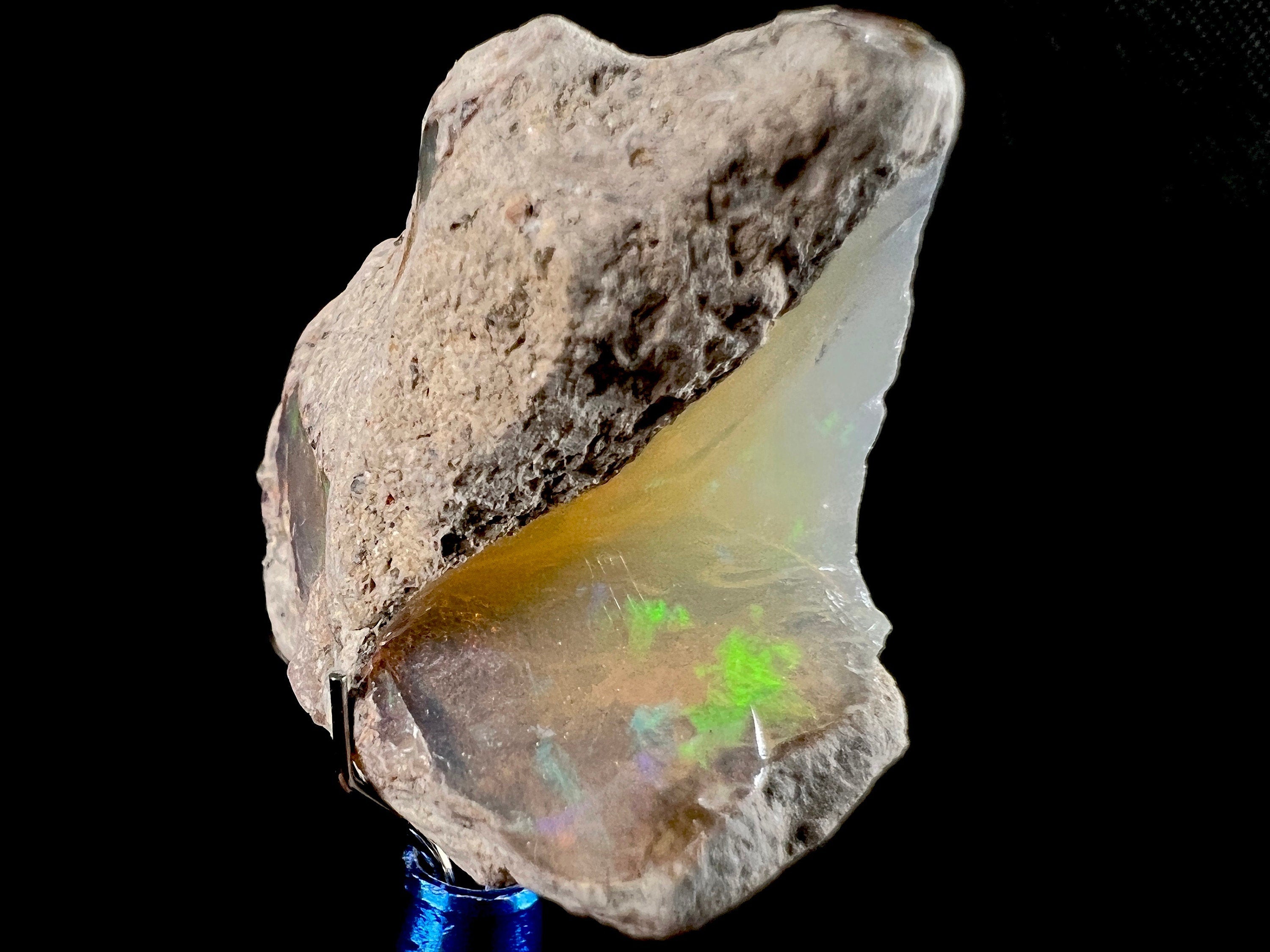 Premium 4A Welo Opal Raw Crystal - Certified Cutting Grade Opal Gemstone for Jewelry Making (50613) - Perfect for Rings, Necklaces & Handcrafted Designs