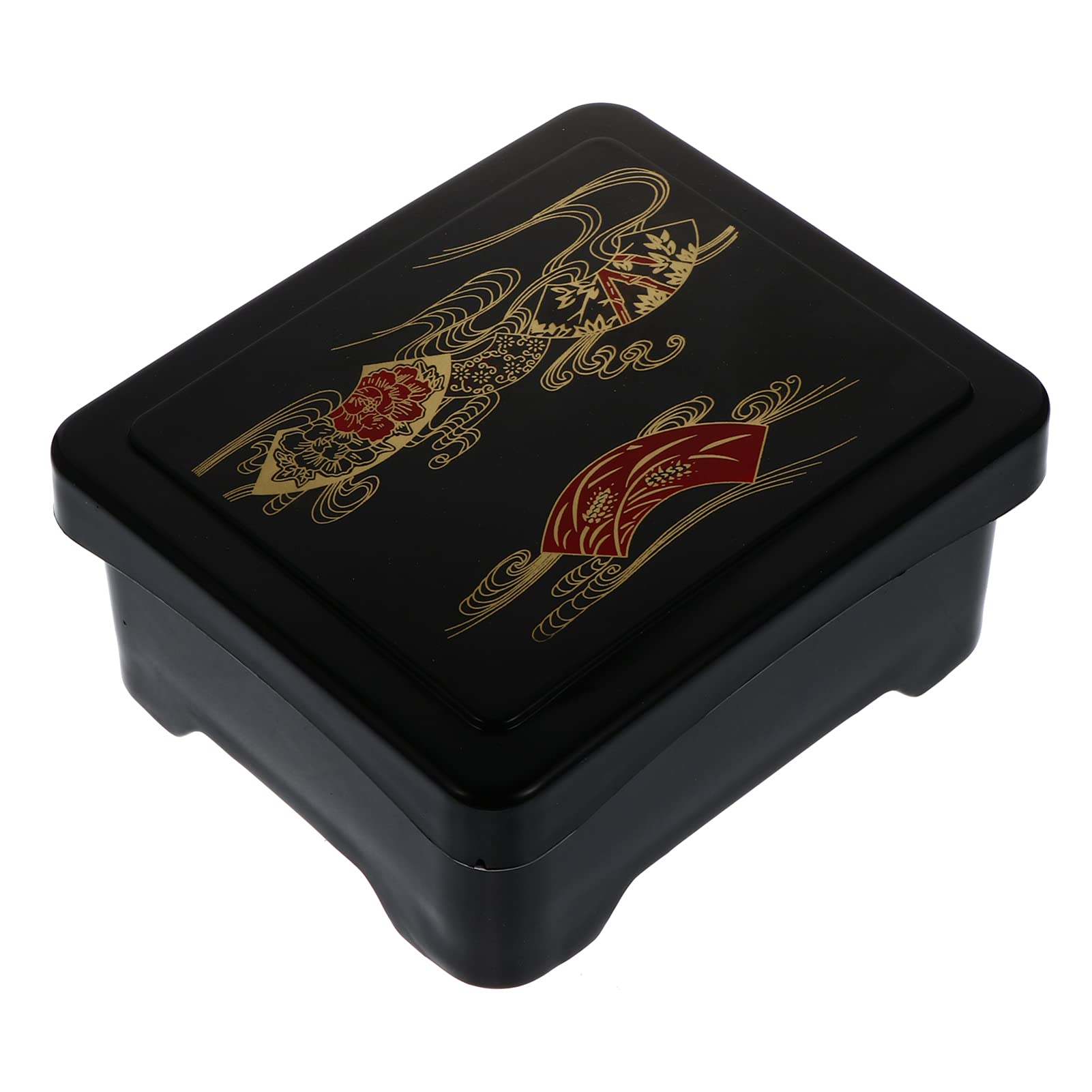 DOITOOL Japanese Sushi Bento Box - 3-Tier Plastic Lunch Box with Lid for Sushi, Snacks & Candy | Traditional Serving Tray for Home, Office, School & Restaurant Use | Microwave Safe & Portable Food Container