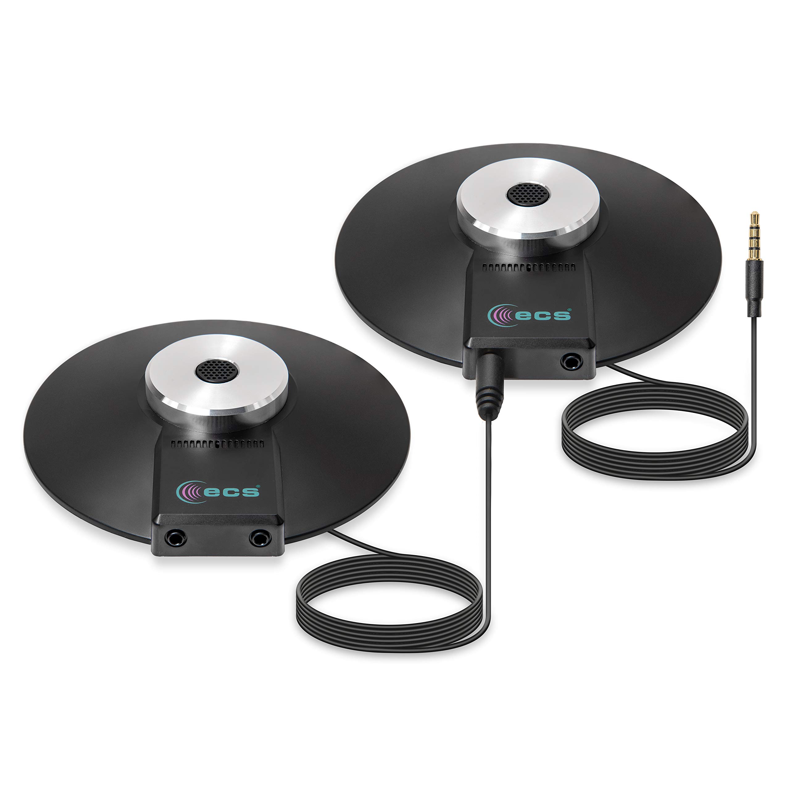 ECS WordForum 3.5mm TRRS 4 Pole & TRS Stereo 360° Conference Microphone - Omnidirectional Recording for Meetings - Compatible with iPhone, Android, PC (Ideal for Zoom Calls, Webinars & Conference Rooms)