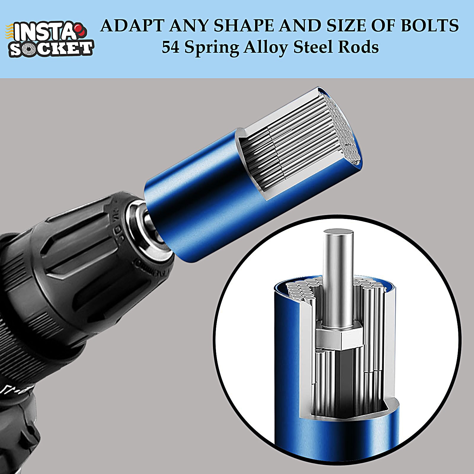 Insta Socket Universal Adapter - Set of 2 for Most Devices | Perfect for Travel, Home & Office Use