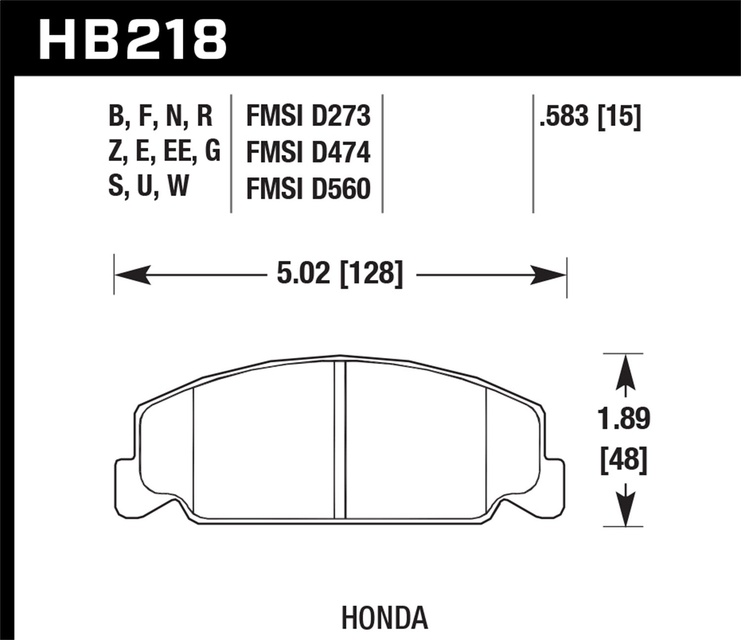 HB218E.583 Blue 9012 Motorsport Brake Pads - High Performance Ceramic Brake Pads for Racing & Sports Cars - Perfect for Track Days, Drifting & High-Speed Driving