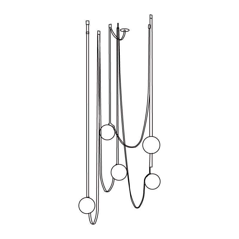 Stylish Multiple Belt Art Pendant Light - Modern Industrial Ceiling Lighting Fixture for Dining Room, Kitchen Island, and Living Room Decor