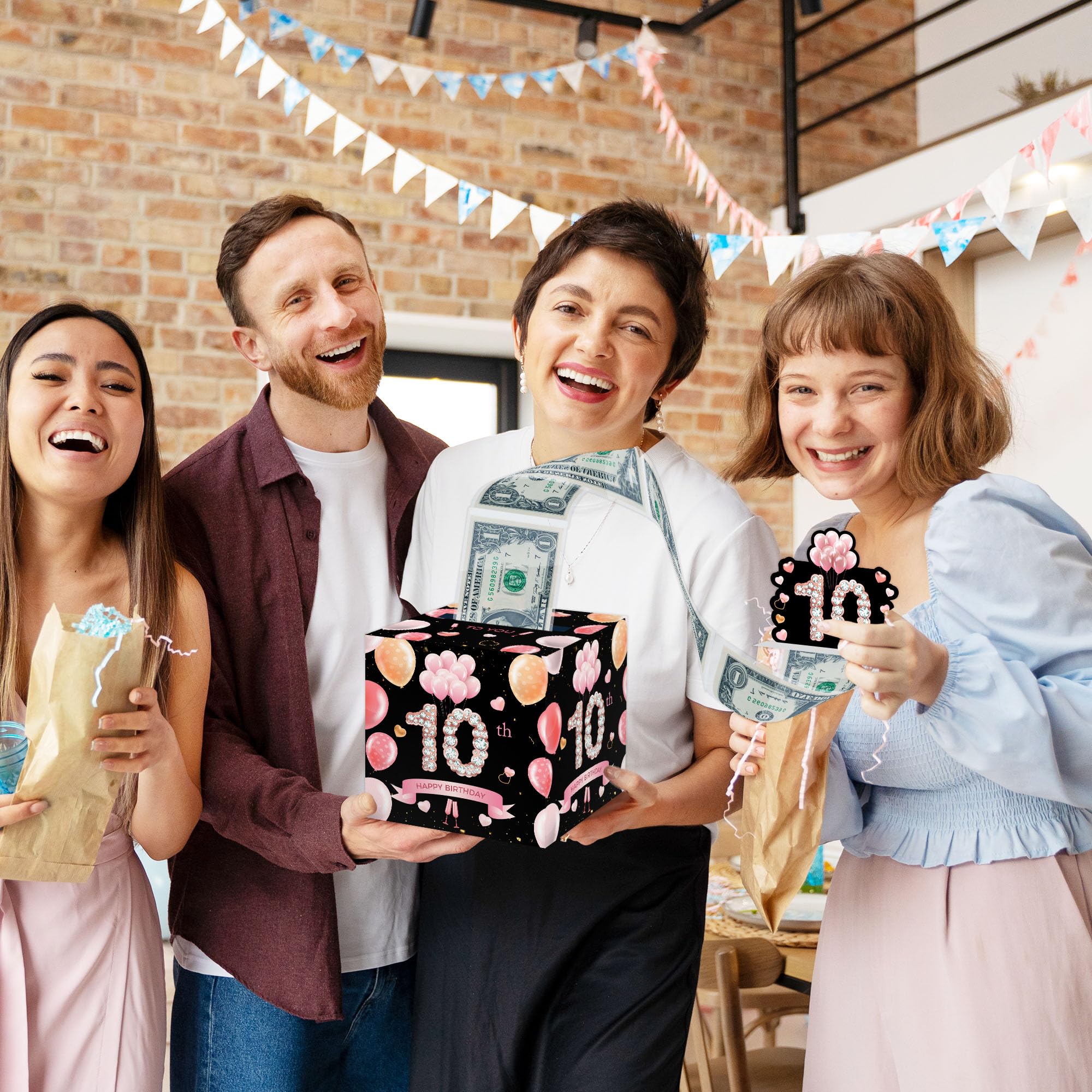 10th Birthday Money Gift for Kids - Cash Gift for Boys & Girls - 35PCS Birthday Party Decorations & Supplies - Perfect for Birthday Surprise Parties & Celebrations