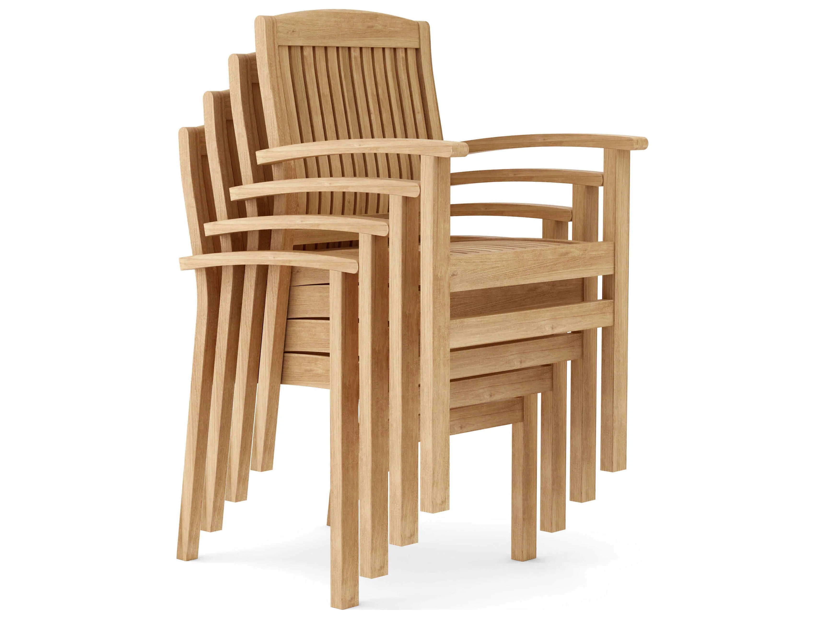 Anderson Teak 5-Piece Outdoor Bistro Table and Chairs Set - Weather-Resistant Patio Dining Furniture for Garden, Deck, Poolside & Backyard (SET 21)