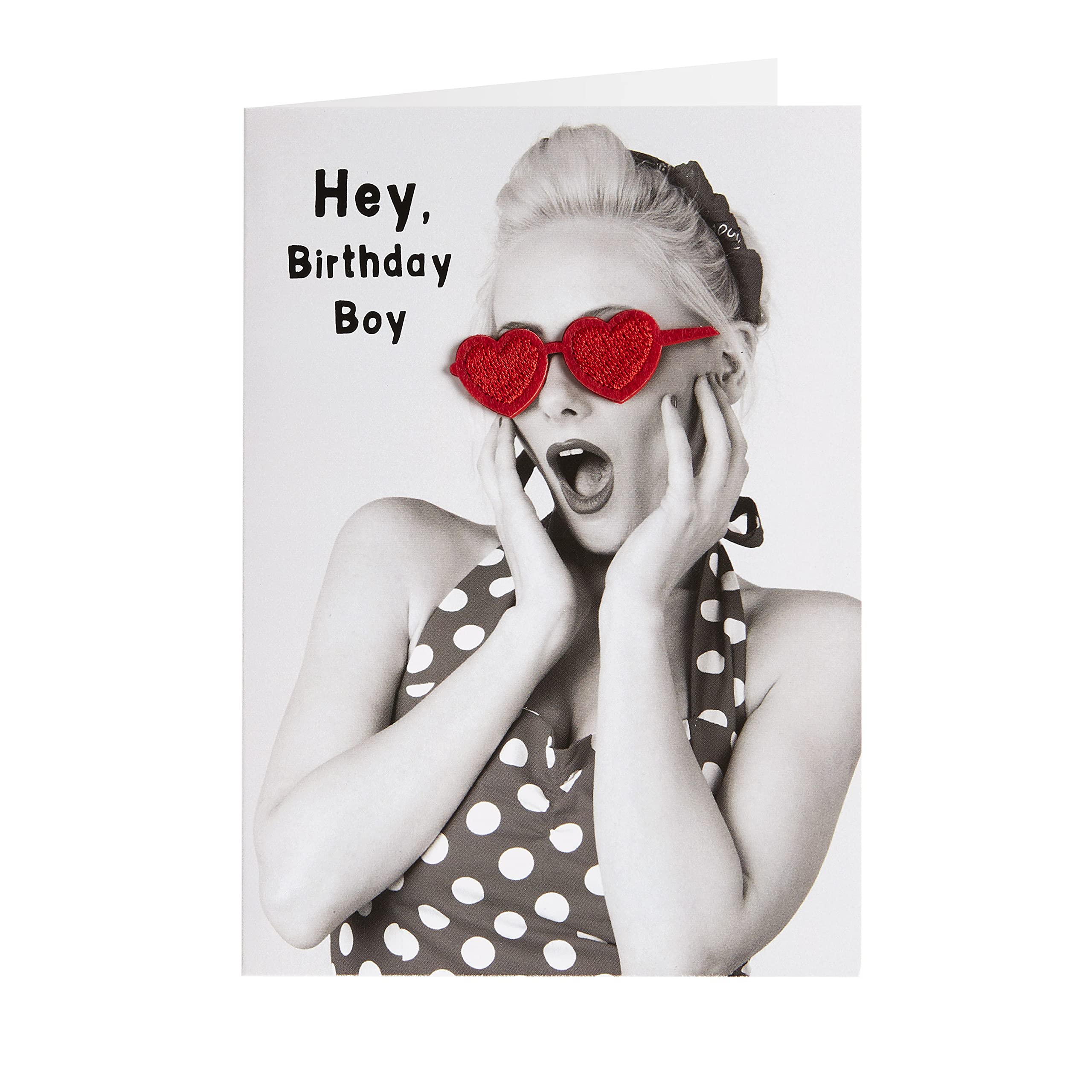 Vintage Girl Sunglasses Birthday Card - Retro Style Birthday Greeting Card for Women, Girls - Perfect for Birthday Parties, Gifts & Celebrations (NB-0046)