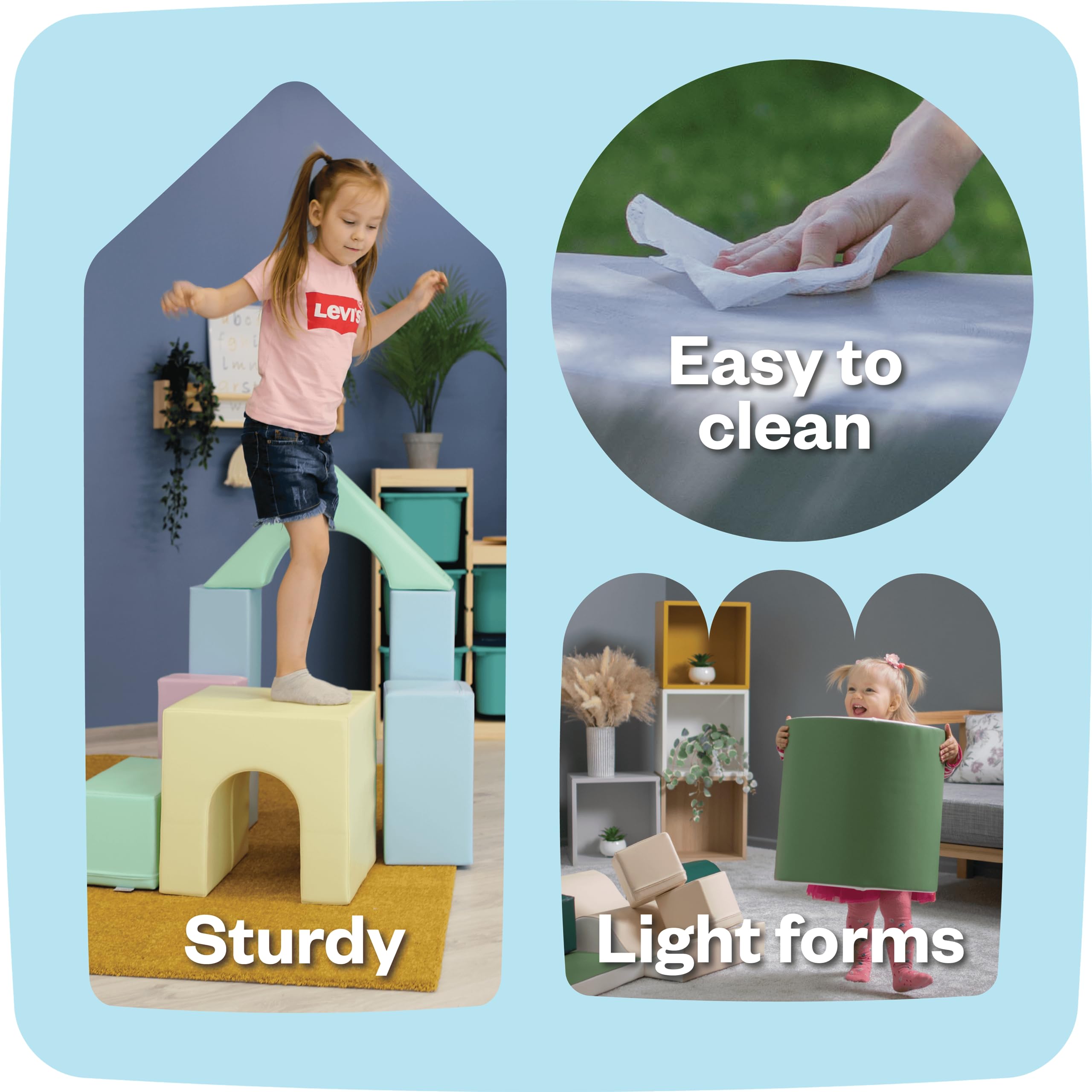 IGLU Soft Play Corner Crawler - 4-in-1 Foam Climbing Blocks for Babies & Toddlers with Anti-Slip Base - Safe Indoor Play Equipment for Crawling, Learning & Exploration - Perfect for Nursery, Playroom & Daycare Centers
