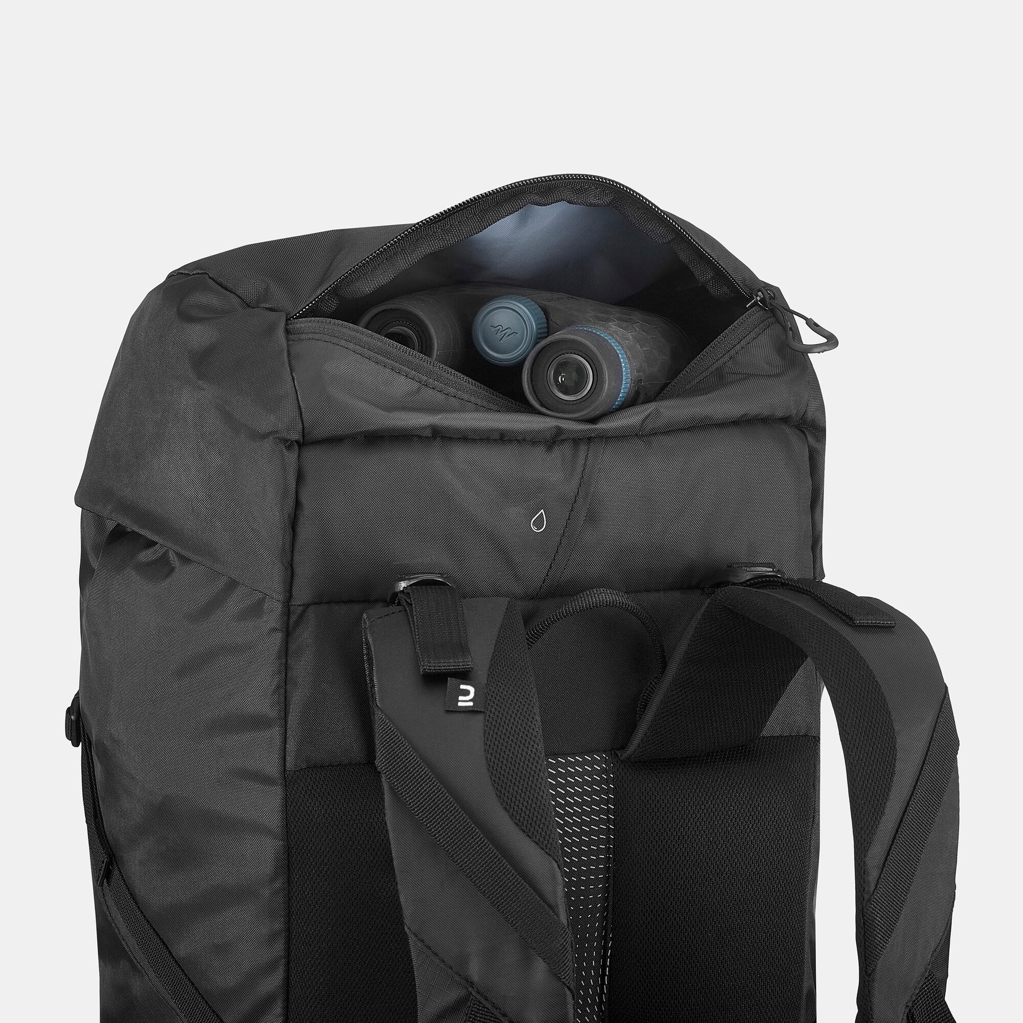 Quechua MH100 35L Lightweight Hiking Backpack for Men & Women - Water-Resistant Daypack for Outdoor Adventures, Camping, and Travel
