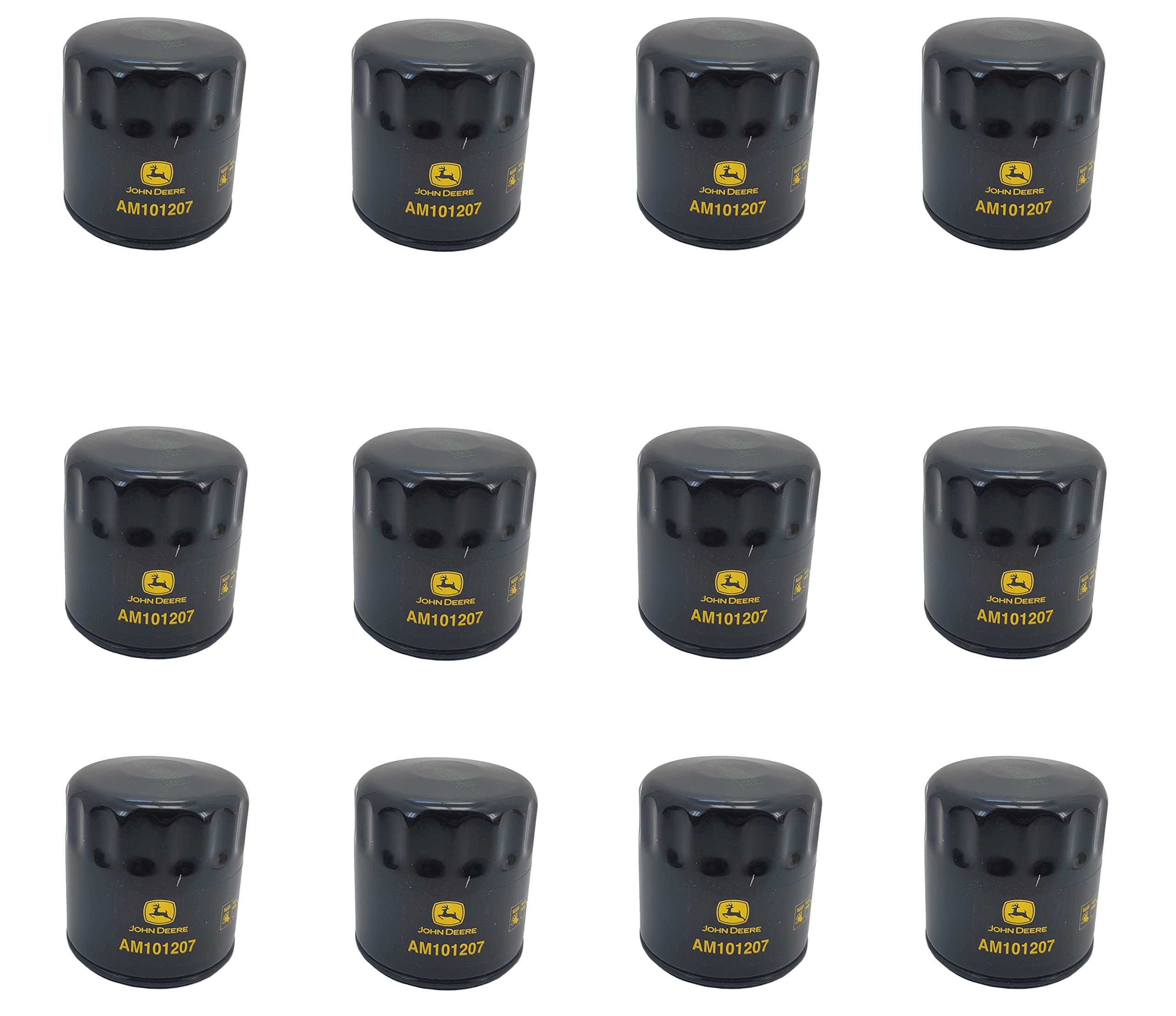 John Deere AM101207 Oil Filter 12-Pack - Genuine OEM Replacement Part for Tractors & Lawn Mowers - Perfect for Routine Maintenance & Engine Protection
