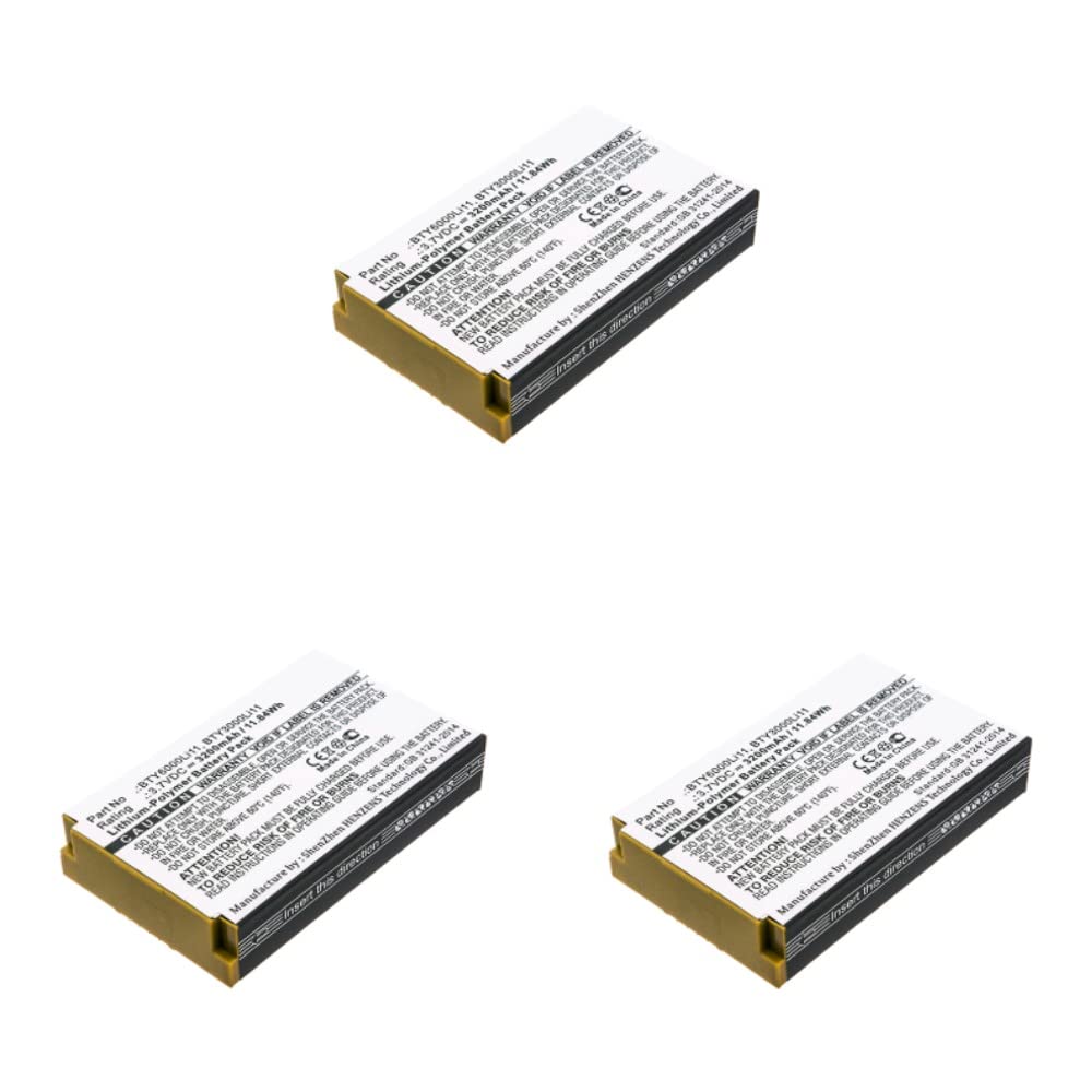 Synergy Digital 2-Way Radio Replacement Batteries - 3-Pack 3200mAh Li-Polymer Battery for Huawei EP680 Walkie Talkie & BTY3000Li11 - Long Lasting Power for Construction, Security, and Outdoor Adventures