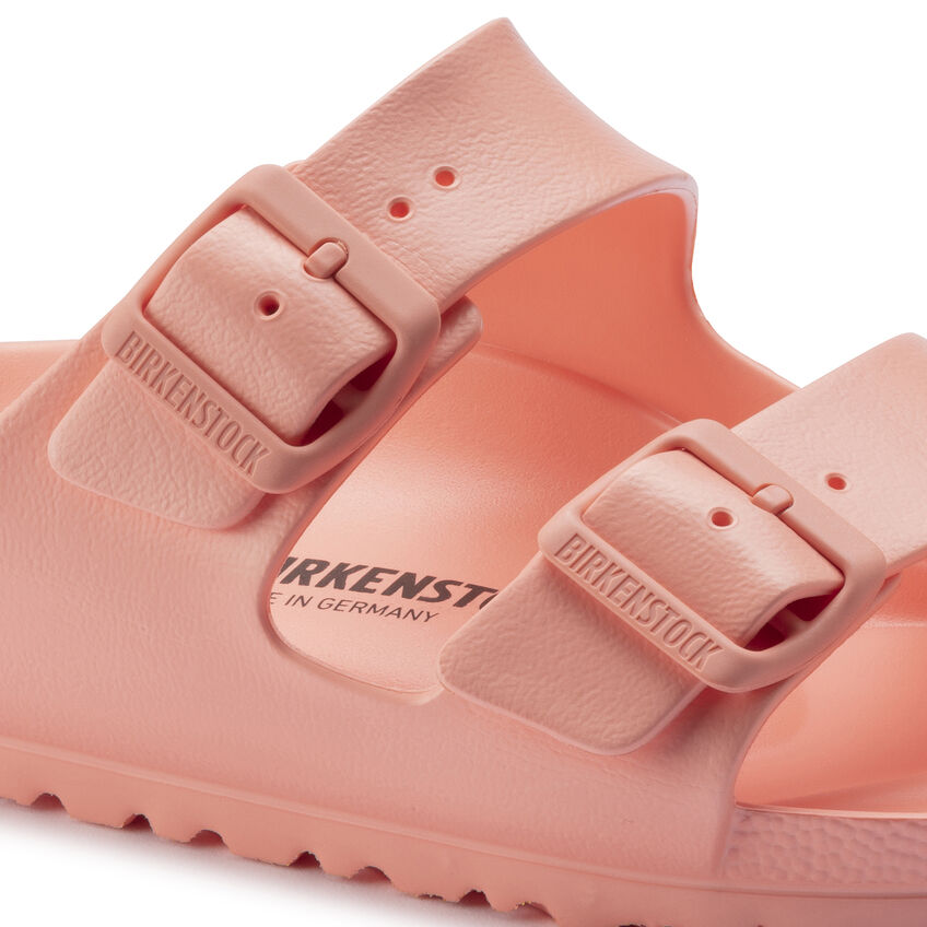 Birkenstock Arizona EVA Essentials Sandal - Coral Peach | Comfortable & Lightweight Unisex Slides for Beach, Pool & Summer Outfits