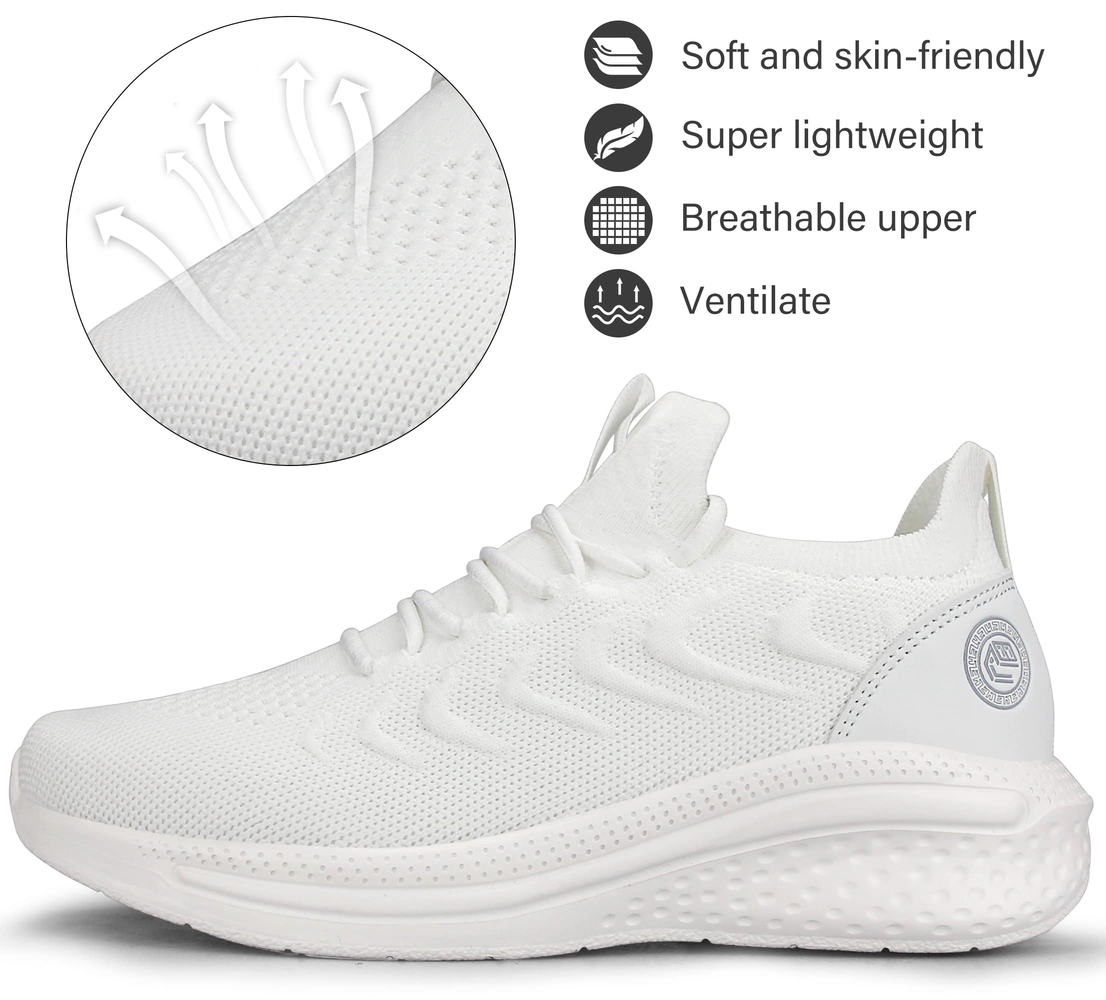 PUJCS Women's Slip-On Sneakers - Breathable Lightweight Mesh Walking & Running Shoes for Gym, Workout & Casual Wear - Non-Slip Comfortable Athletic Shoes for Women