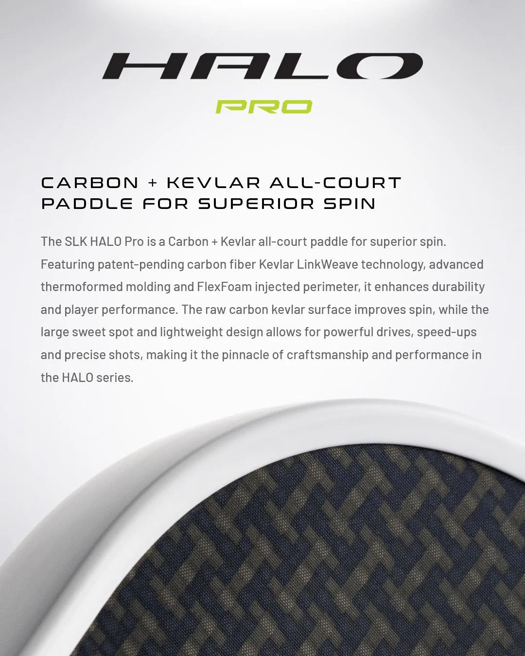 Selkirk SLK Halo Pro Max Pickleball Paddle - Premium Carbon Fiber Paddle for Competitive Play - Perfect for Tournaments & Outdoor Games