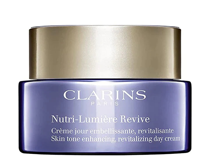 Clarins Nutri-Lumière Revitalizing Day Cream for Dry Skin - Brightening & Hydrating Face Moisturizer with Vitamin C - Perfect for Daily Skincare Routine & Anti-Aging Care