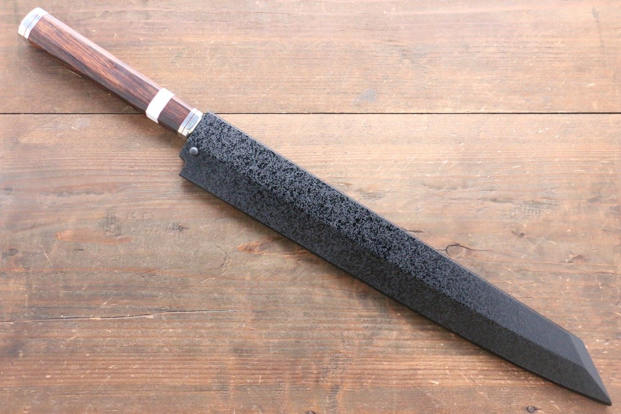 Premium Kuroishime Saya Sheath for 300mm Kiritsuke & Yanagiba Knives - Handcrafted Plywood Pin - Perfect for Sushi Chefs & Japanese Cuisine Preparation