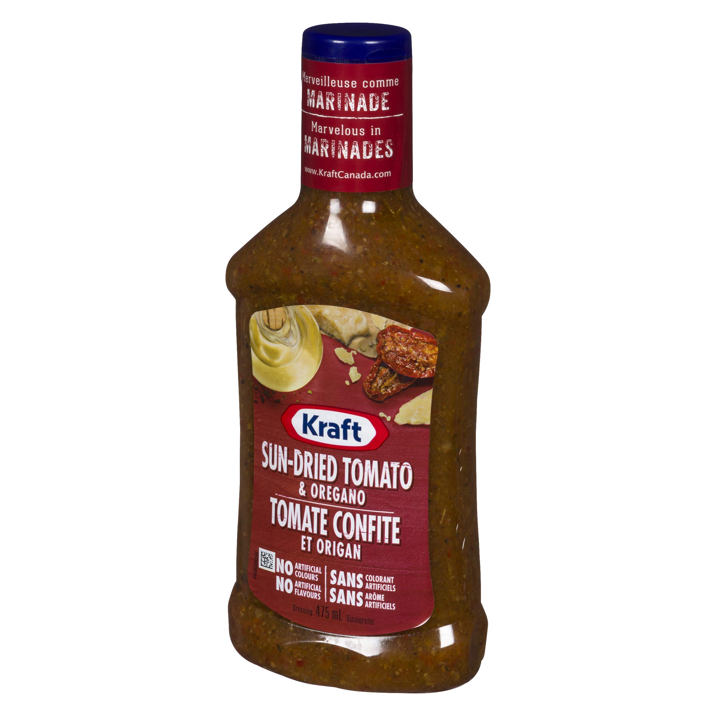 Premium Kraft Sun Dried Tomato & Oregano Salad Dressing - 16 fl oz (475ml) Bottle | Imported from Canada | Perfect for Salads, Pasta & Mediterranean Dishes