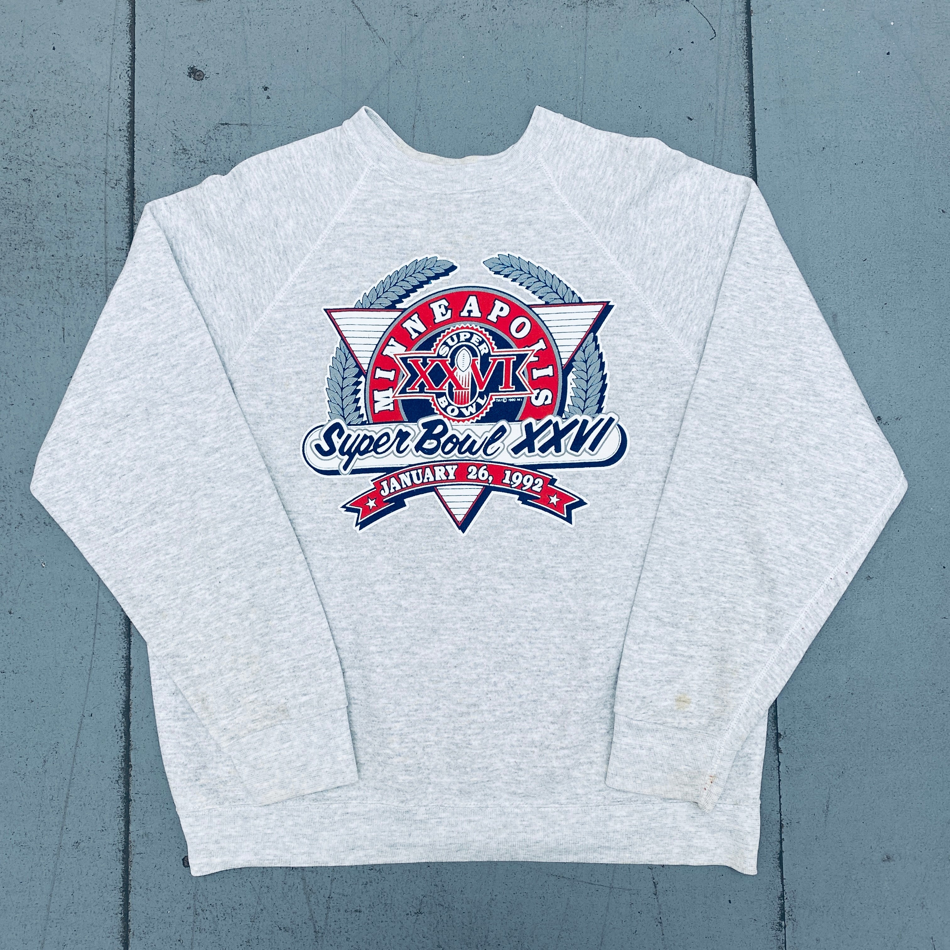 Washington Redskins 1992 Super Bowl XXVI Champions Graphic Sweatshirt - Vintage NFL Football Fan Apparel (Large) - Perfect for Game Day, Tailgating & Sports Memorabilia Collectors