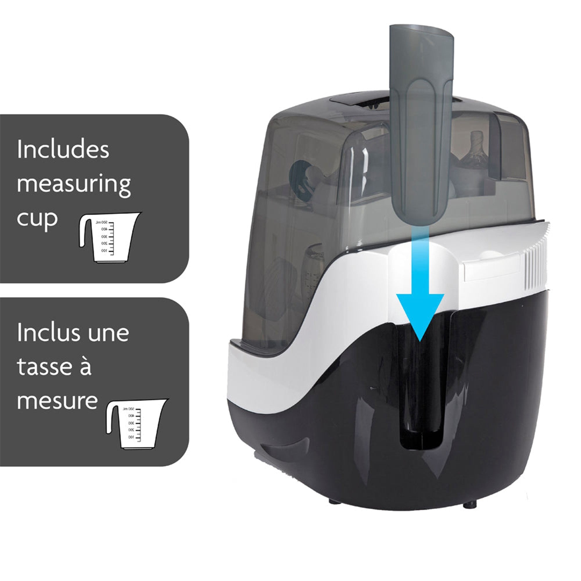 Baby Brezza Superfast Baby Bottle Sterilizer and Dryer - White | Fast 5-Minute Sterilization & Drying | Perfect for Nursery, Daycare & Travel
