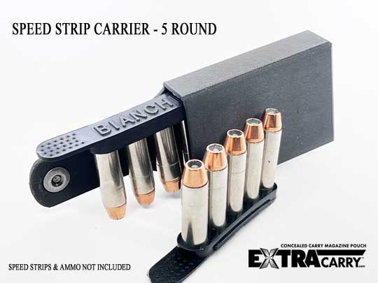 6 Round 38/357 Speed Strip Pocket Holder - Compact & Secure Extra Carry Ammo Pouch for Revolvers - Ideal for Range Training, Hunting & Concealed Carry