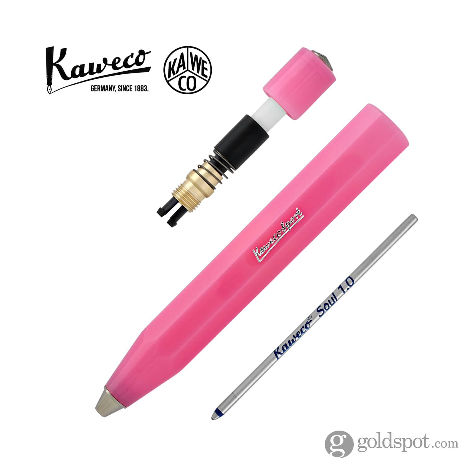 Kaweco Frosted Sport Ballpoint Pen - Pitaya Pink | Smooth Writing Gel Ink Pen for Office, School & Travel | Stylish & Compact Design for Professionals & Students
