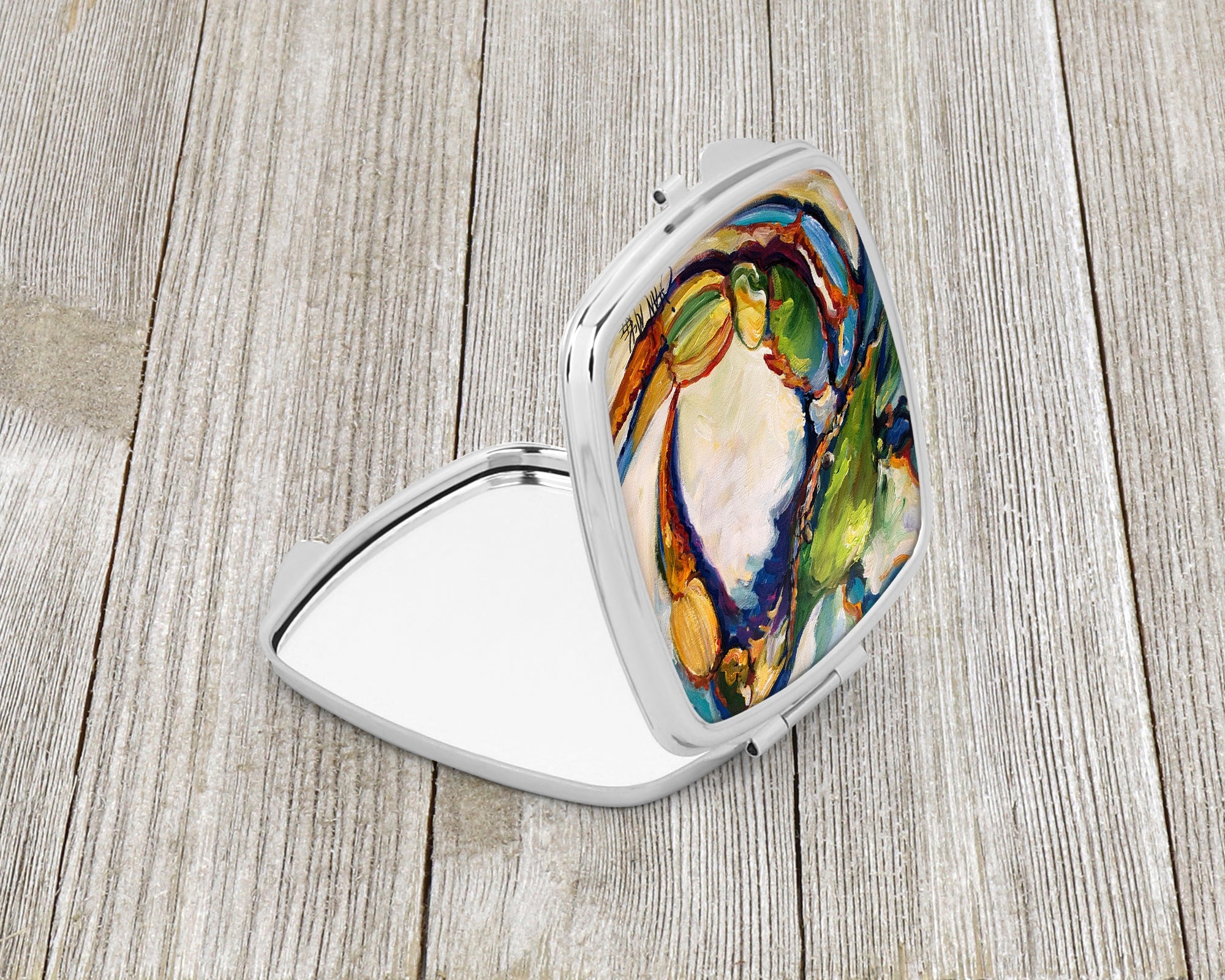 #21 Crab Compact Mirror – Stylish Portable Makeup Mirror with Artistic Shell Design, Perfect for Travel, Purse & Vanity JMK1254SCM
