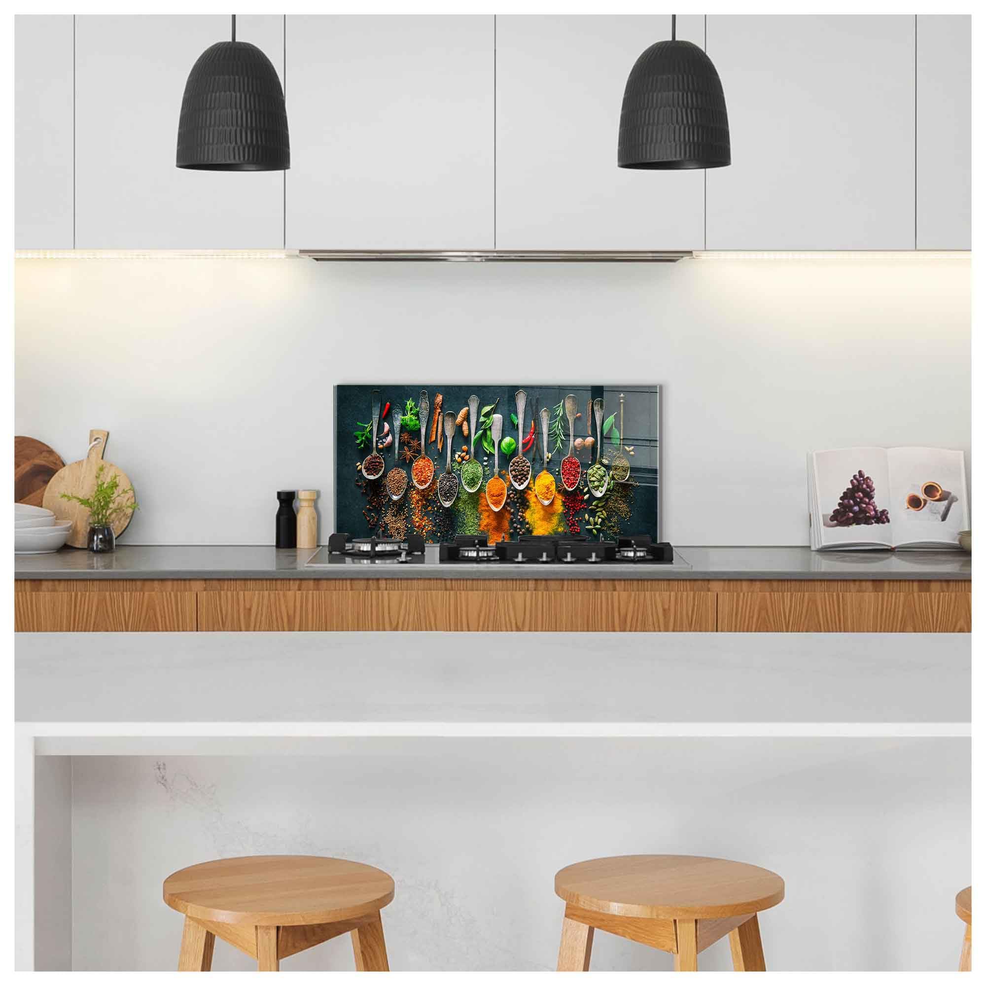 Tempered Glass Kitchen Backsplash - 18x30