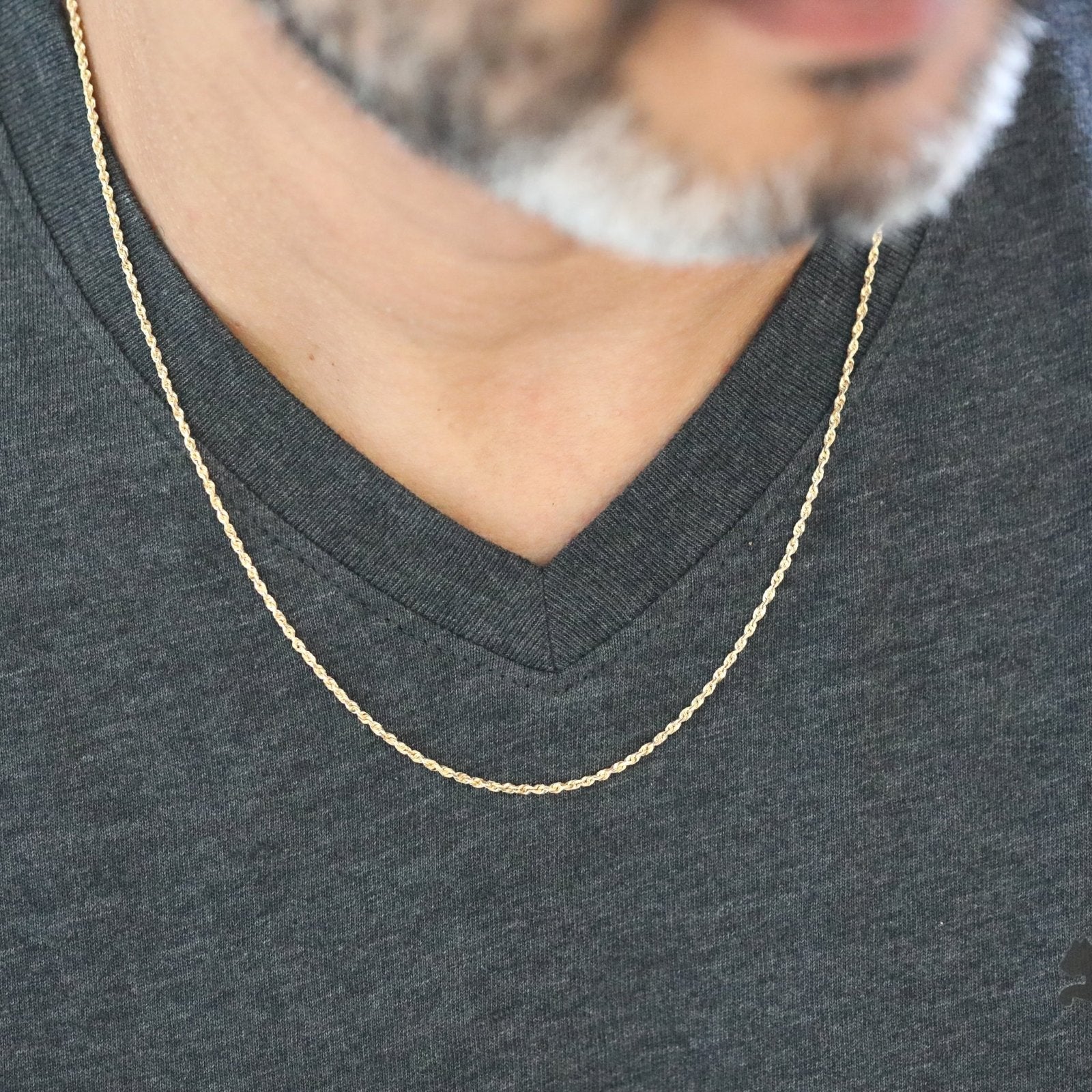 10k Yellow Gold Classic Rope Chain Necklace for Women - Elegant Layering Jewelry for Everyday Wear, Date Nights & Special Occasions