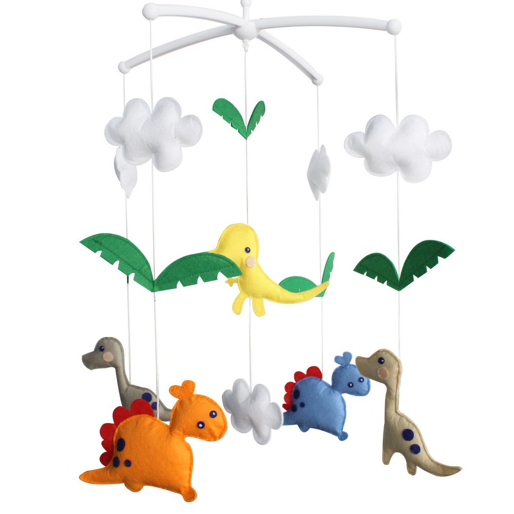 Dinosaur Crib Mobile - Musical Baby Crib Toys with Soothing Sounds | Perfect for Nursery Decor & Infant Sleep Aid