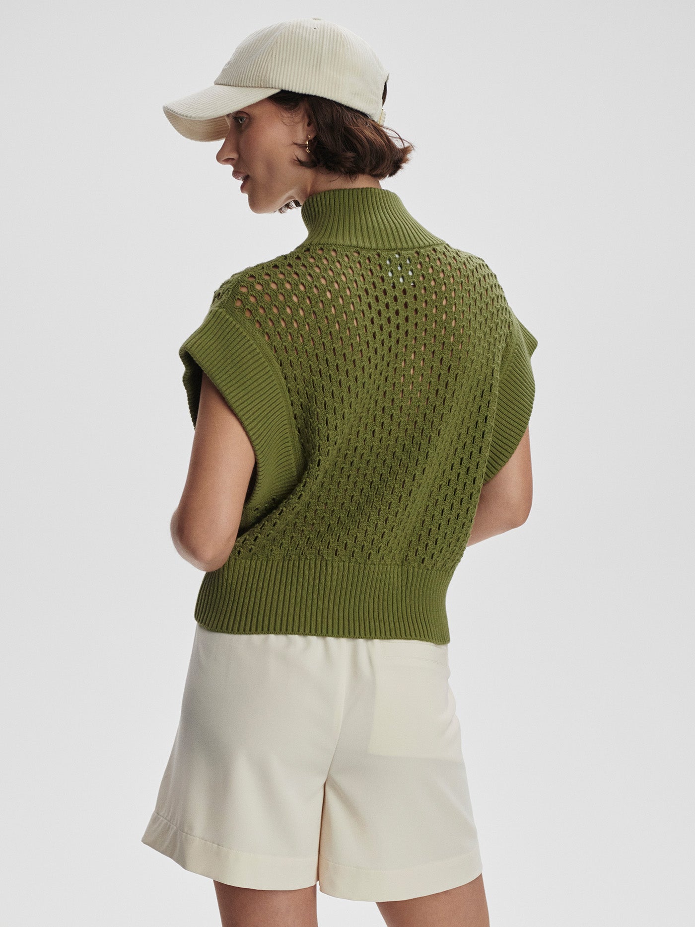 Varley Gaines Half Zip Knit Sweater - Women's Lightweight Pullover in Fresh Fern Green | Perfect for Fall Layering & Casual Outfits