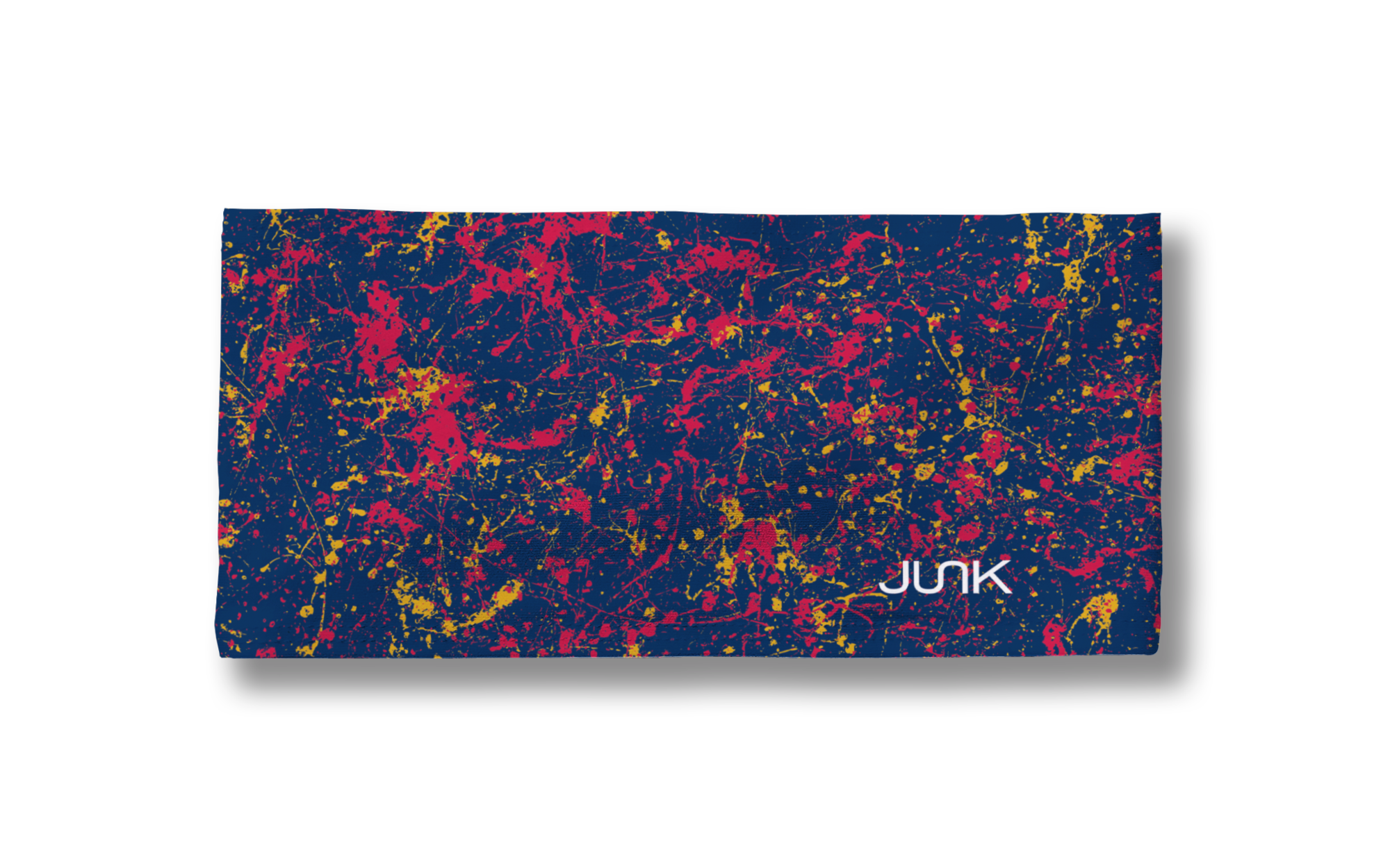 Navy Scarlet Gold Splatter Big Bang Lite Headband - Adjustable Sports Headband for Women & Men - Yoga, Running, Workout, Gym, Tennis Accessories