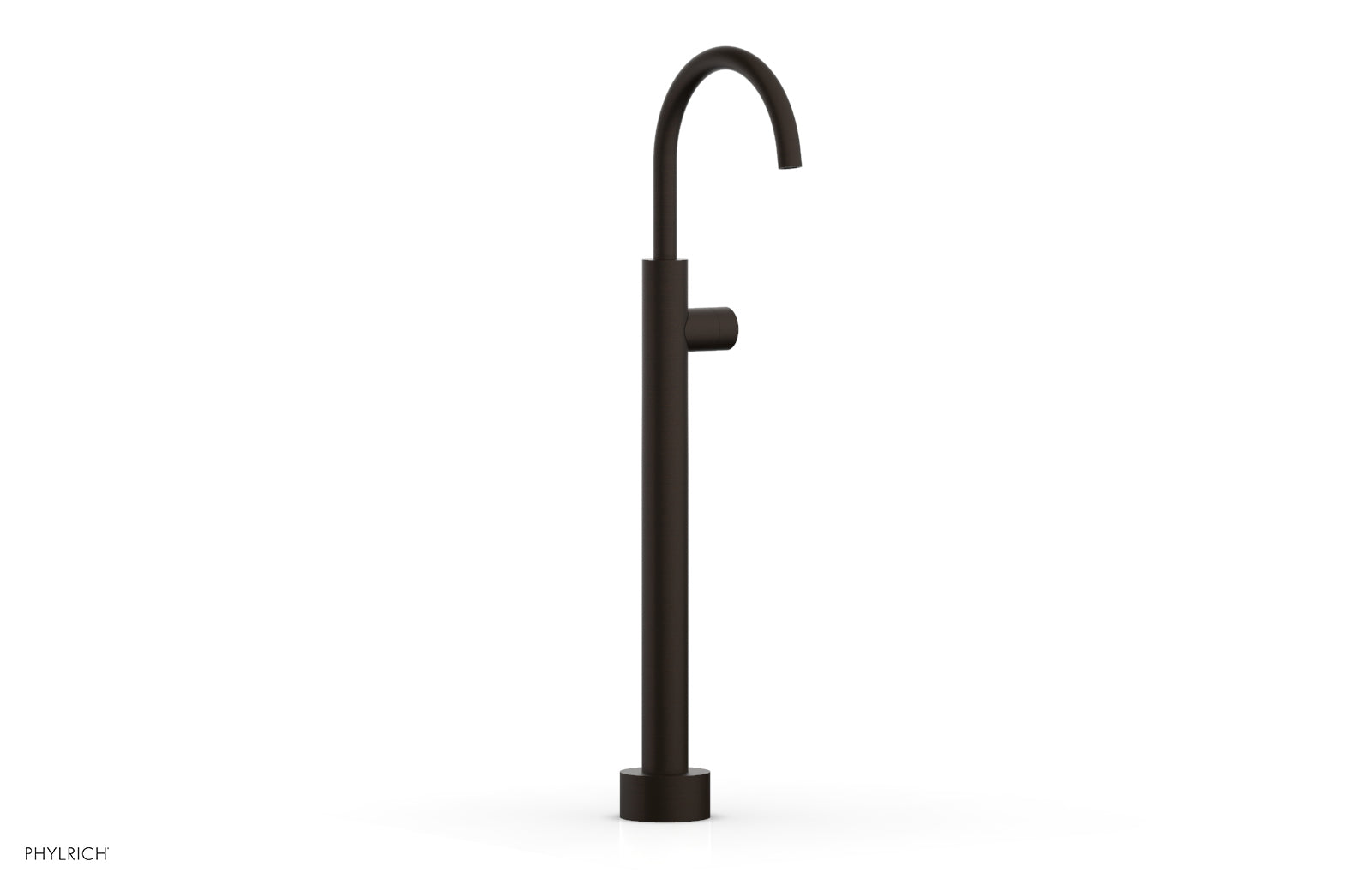 BASIC II Low Floor Mount Tub Filler with Smooth Handle - Model 230 46 04 - Perfect for Modern Bathroom Renovations and Spa-Like Showers