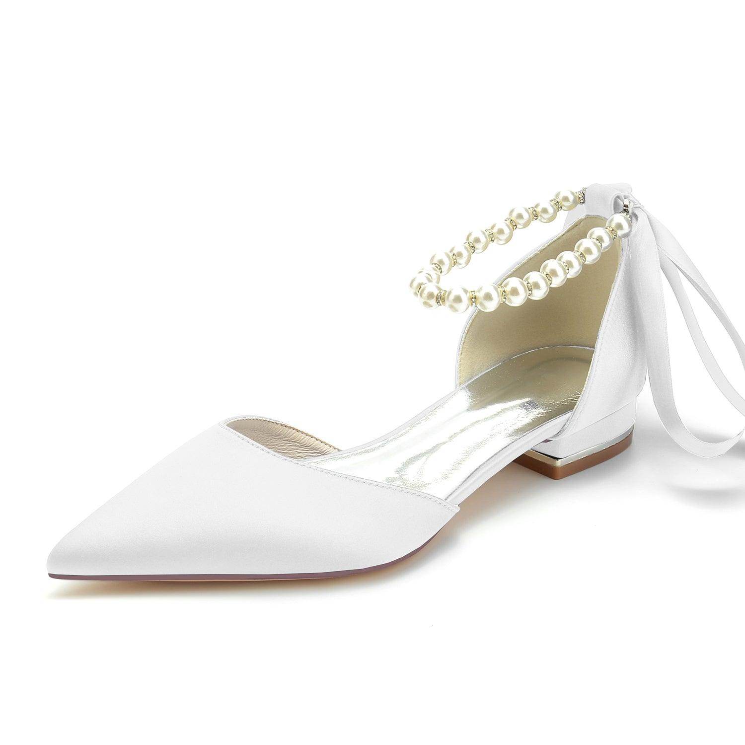 Flat Heel 2.5cm Silk-Like Comfortable Shoes CK0258 - Perfect for Office, Wedding & Casual Wear