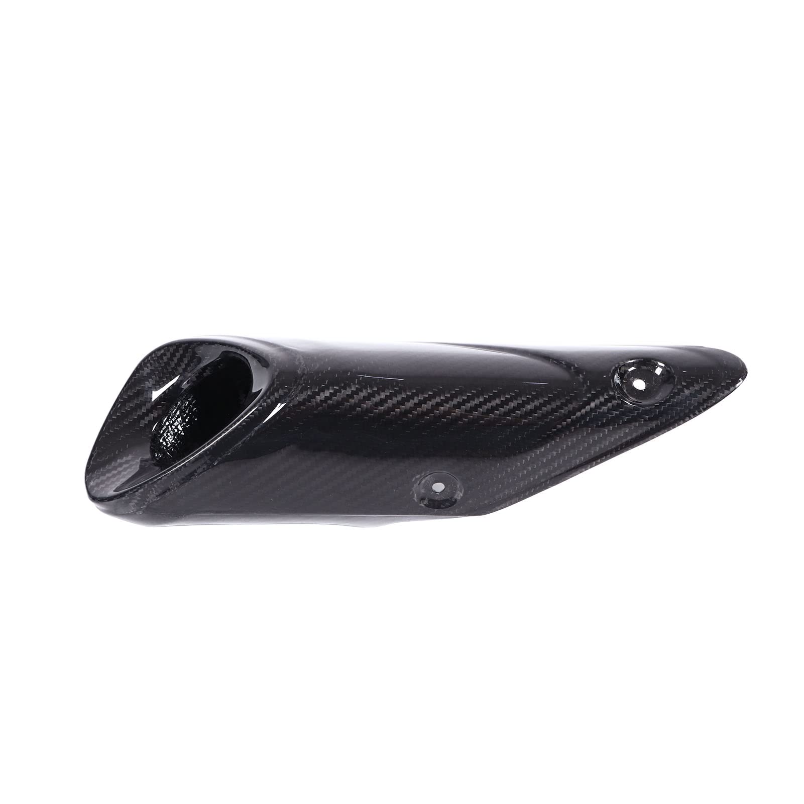 Aramox 3K Carbon Fiber Motorcycle Exhaust Heat Shield Cover - Replacement for Yamaha MT-09 FZ-09 (2013-2016) - High-Temp Protection for Street & Track Riding