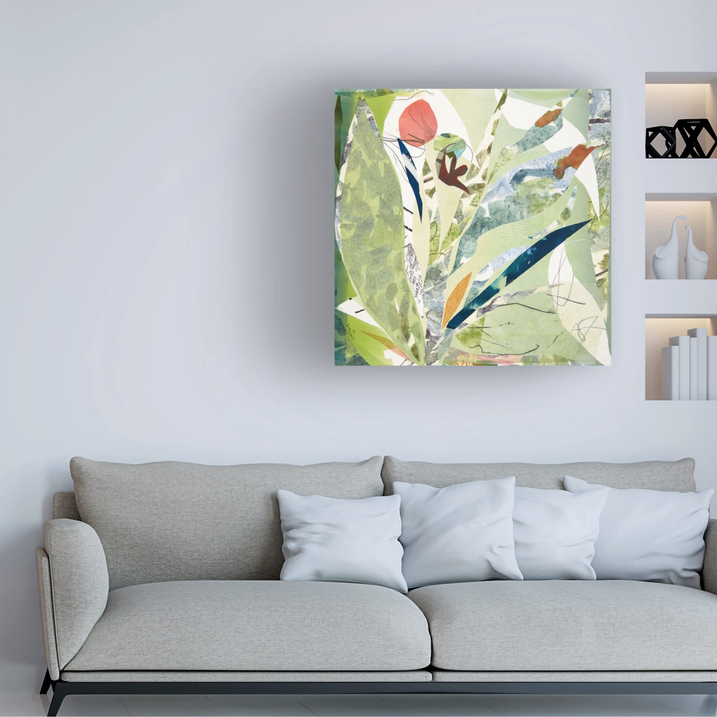 Trademark Fine Art 'Ilhabela' Canvas Wall Art Print by Cynthia MacCollum - Tropical Beach Landscape Painting for Living Room, Bedroom & Office Decor
