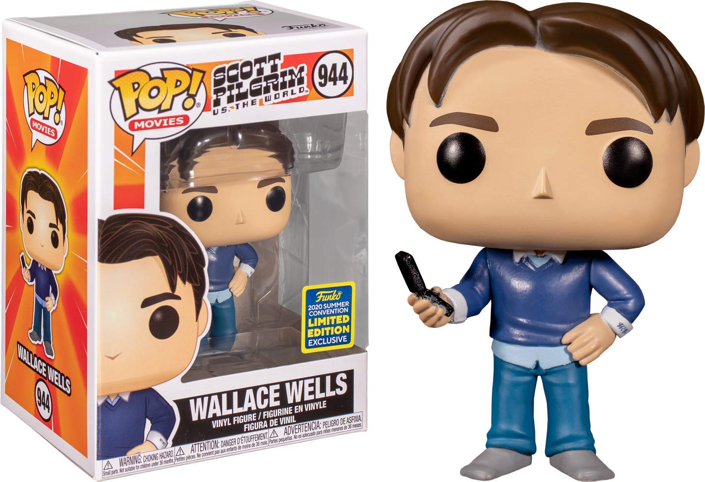 Funko Pop! Movies: Scott Pilgrim vs The World - Wallace Wells Collectible Figure (2020 Summer Convention Exclusive) | Perfect for Anime Fans, Movie Collectors & Pop Culture Enthusiasts