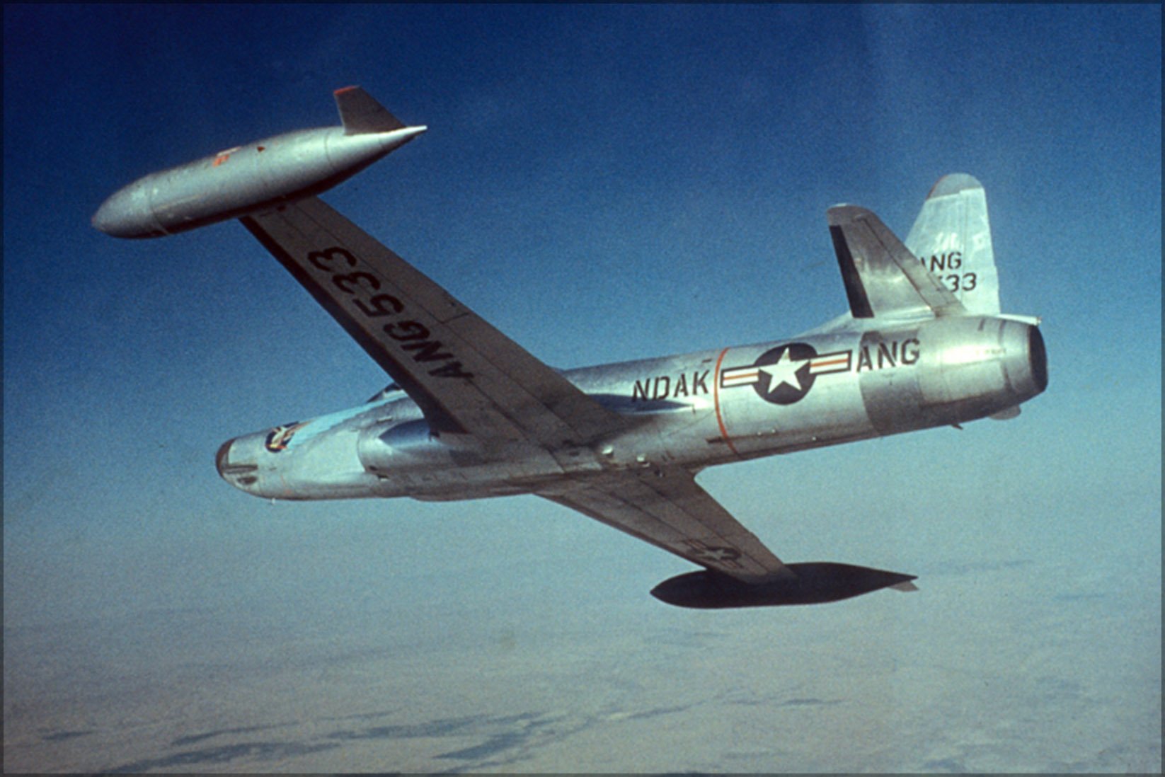 24x36 Inch Air Force F-94 Starfire Fighter Poster - North Dakota Air National Guard Vintage Military Art Print | Perfect for Home Decor, Man Cave & Office Wall Art