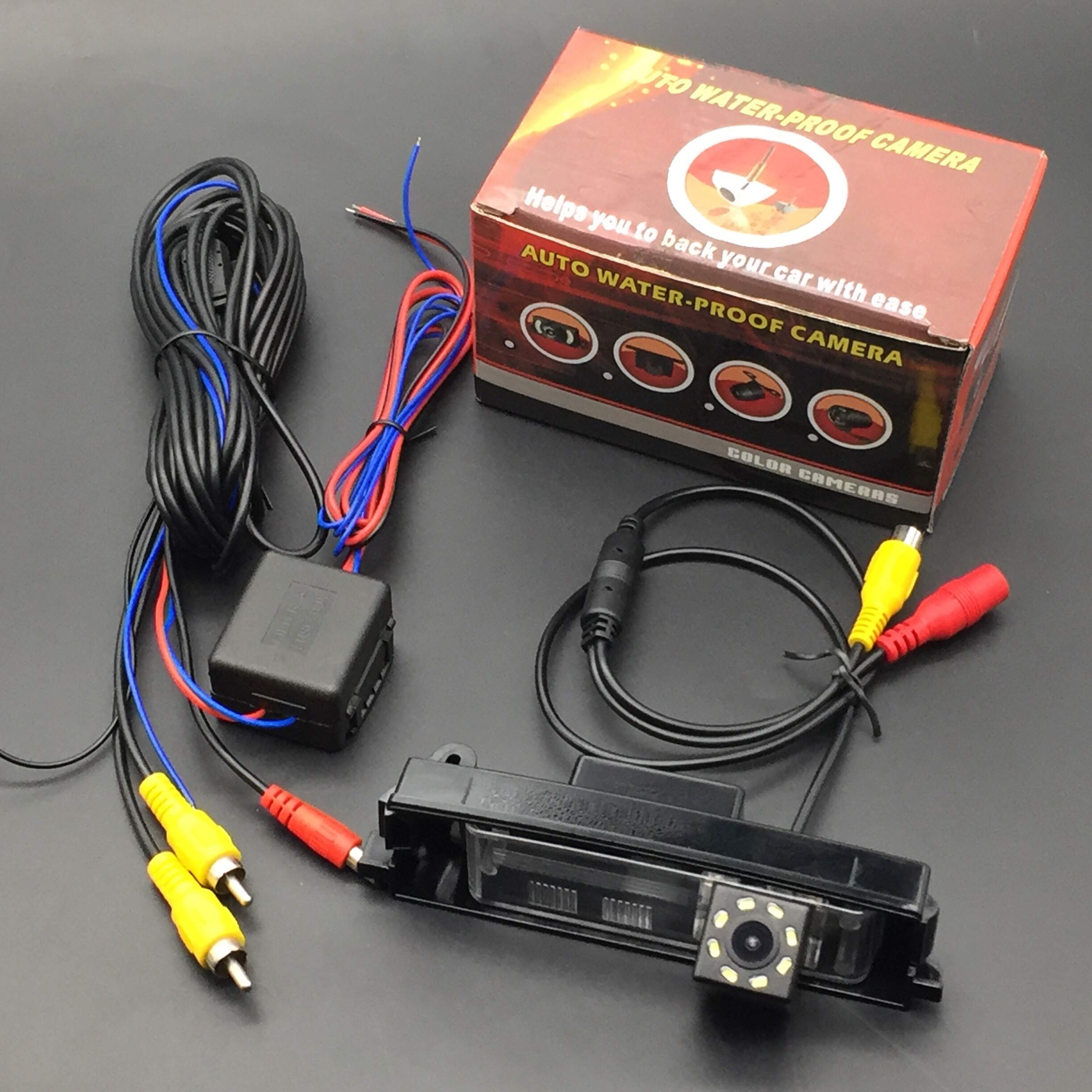 Toyota RAV4 RAV-4 RAV4 2006-2012 Rear View Backup Camera with 8 LED Lights - Direct Plug-in Parking Camera for Vanguard - Perfect for Nighttime Parking and Tight Spaces