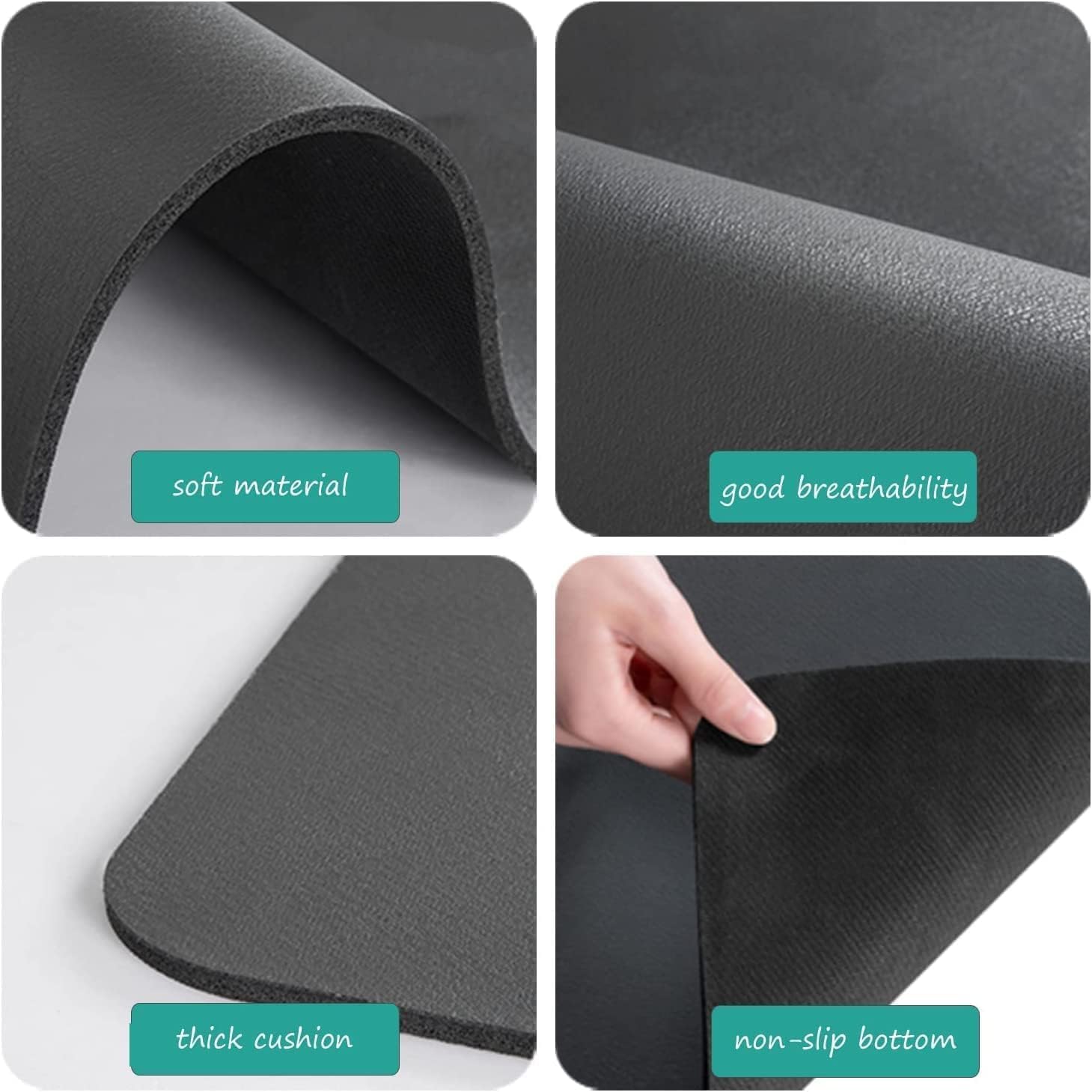 **YOGVAYNA Large Absorbent Kitchen Dish Drying Mat (40x45 cm) - Quick Dry Non-Slip Countertop Mat for Dishes, Utensils & Cookware - Perfect for Sink, Counter, or Cabinet Use**