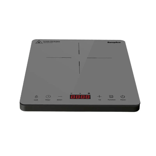 EuropAce EIC7201DGY Slim Induction Cooktop - Portable Electric Stove with 7 Power Levels, Fast Heating & Energy Efficient - Perfect for Dorms, Apartments, RVs & Small Kitchens