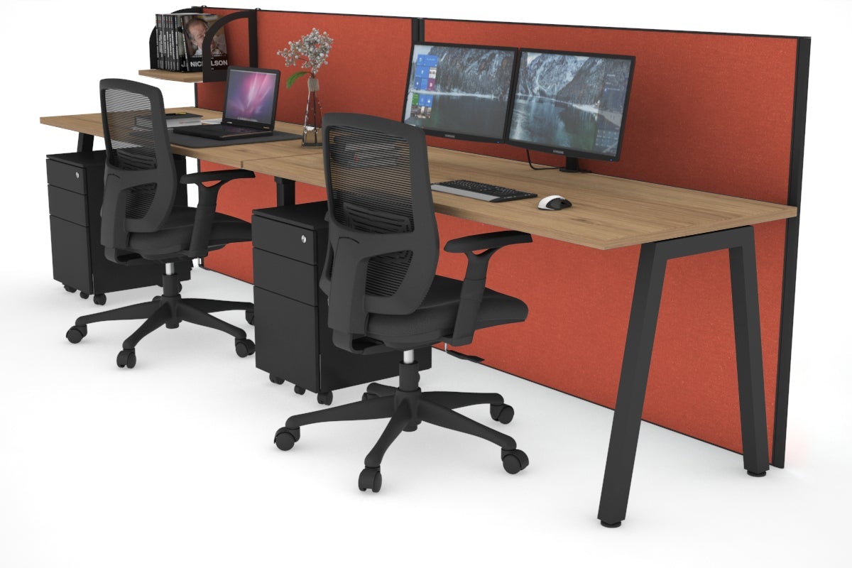 Horizon Quadro 2 Person Standing Desk | 1200L x 700W Adjustable Height Workstation | Perfect for Office, Home & Coworking Spaces