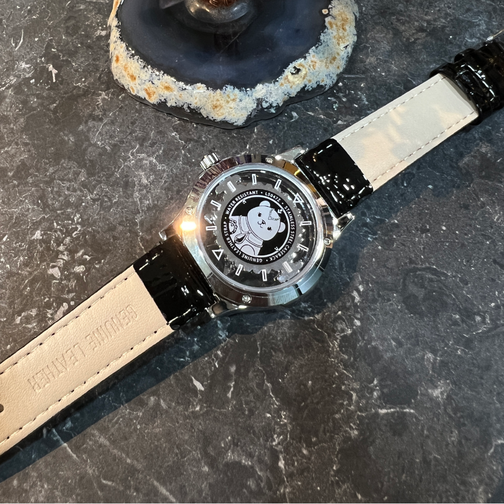 AG Collective Women's Black Leather Strap Watch L 5047 SBK S - Elegant Timepiece for Office, Party & Everyday Wear