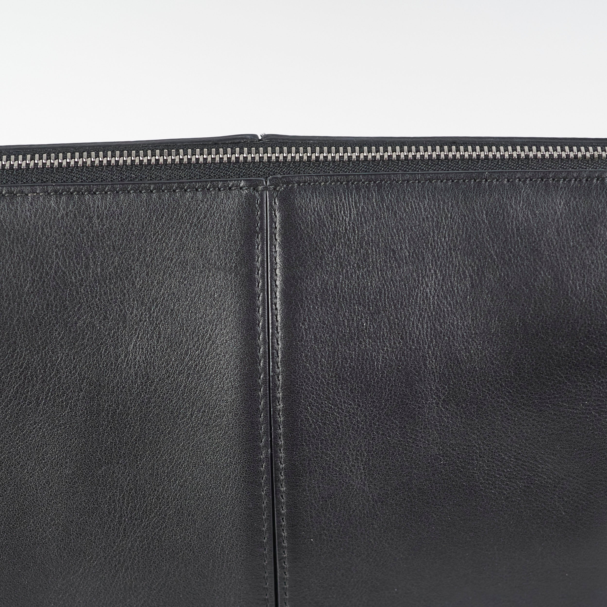 Celine TriFold Clutch On Chain Black Leather Crossbody Bag for Women - Elegant Evening Purse for Parties, Dinner Dates & Special Occasions